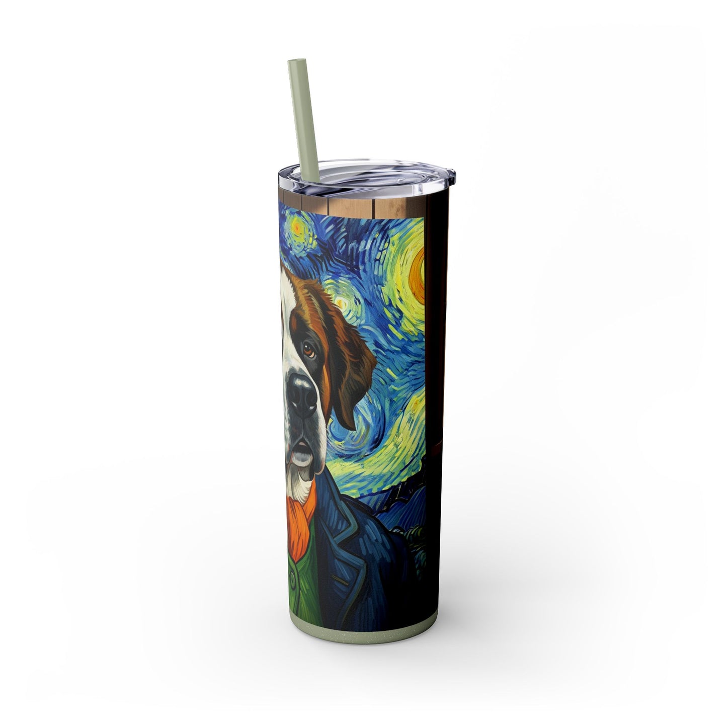 Saint Bernard Tumbler with Straw, 20oz