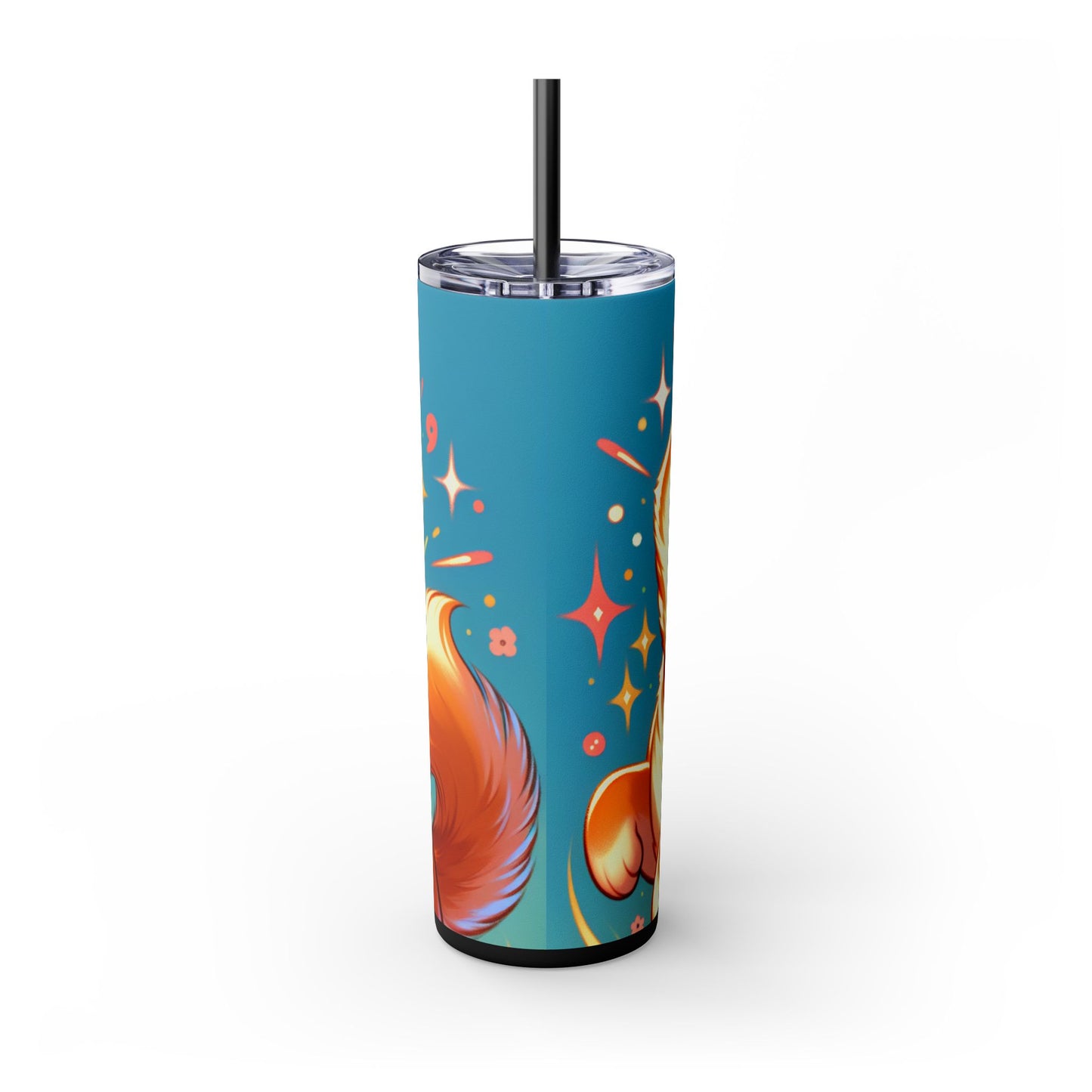 Shiba Inu Skinny Tumbler with Straw, 20oz