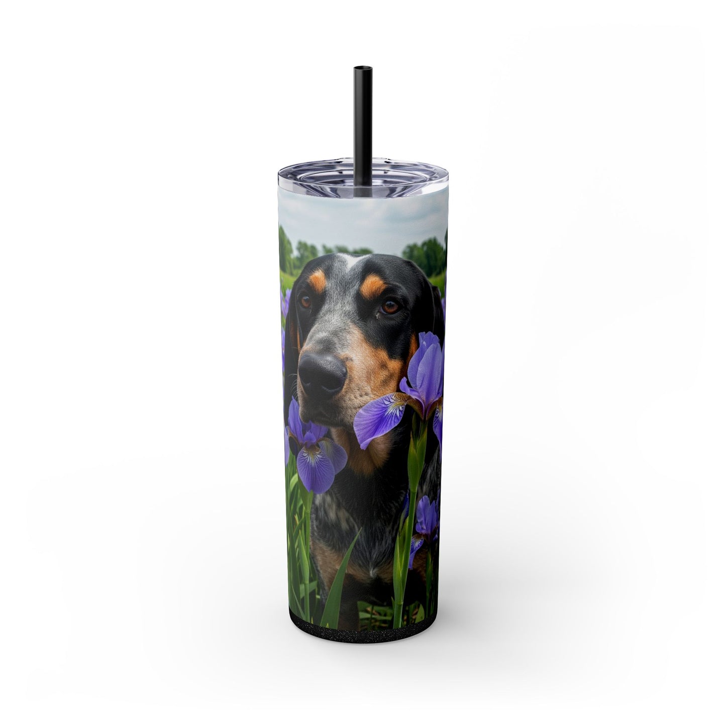 Bluetick Coonhound Tumbler with Straw, 20oz