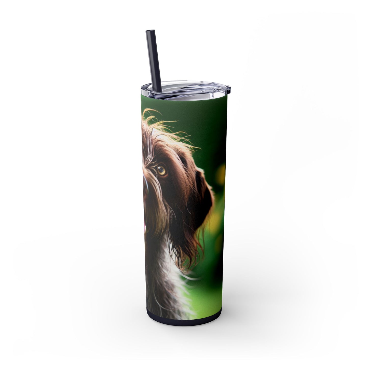 German Wirehaired Pointer Tumbler with Straw, 20oz
