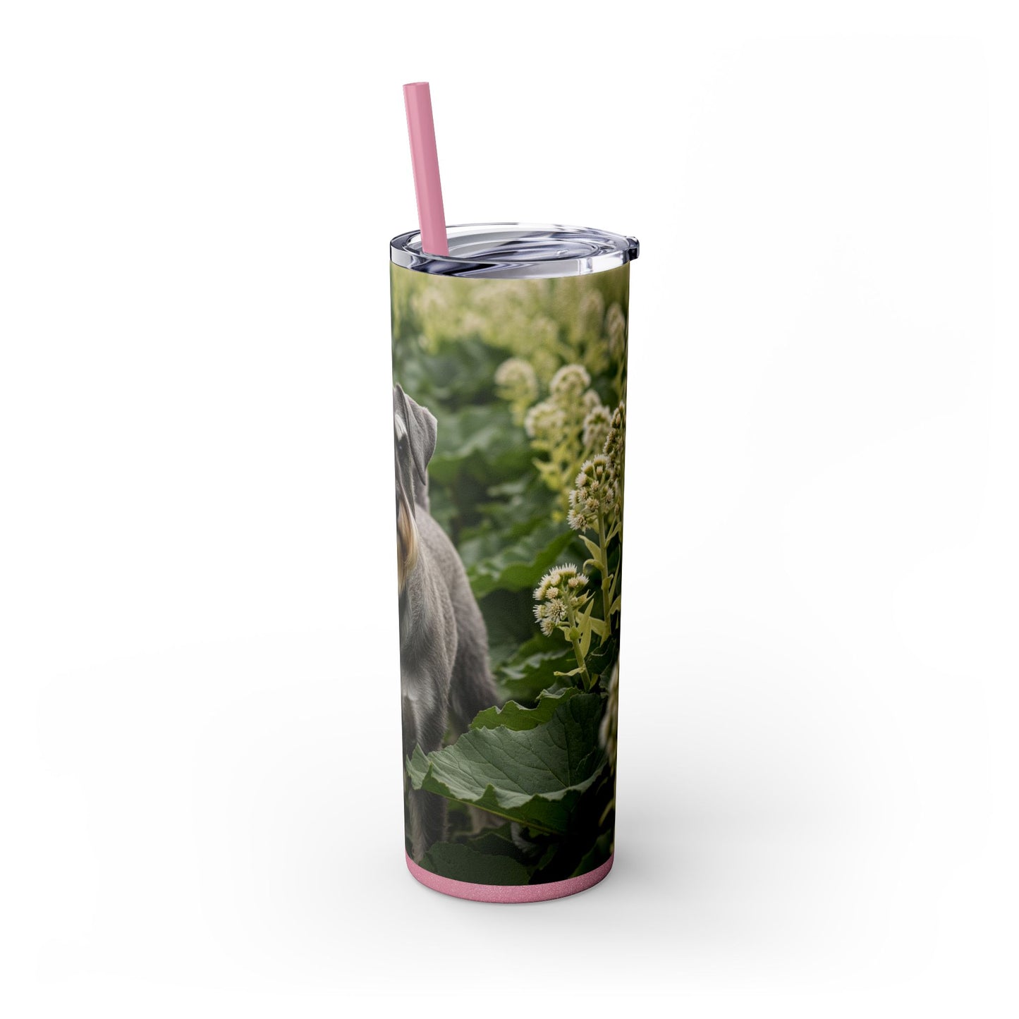 Standard Schnauzer Skinny Tumbler with Straw, 20oz