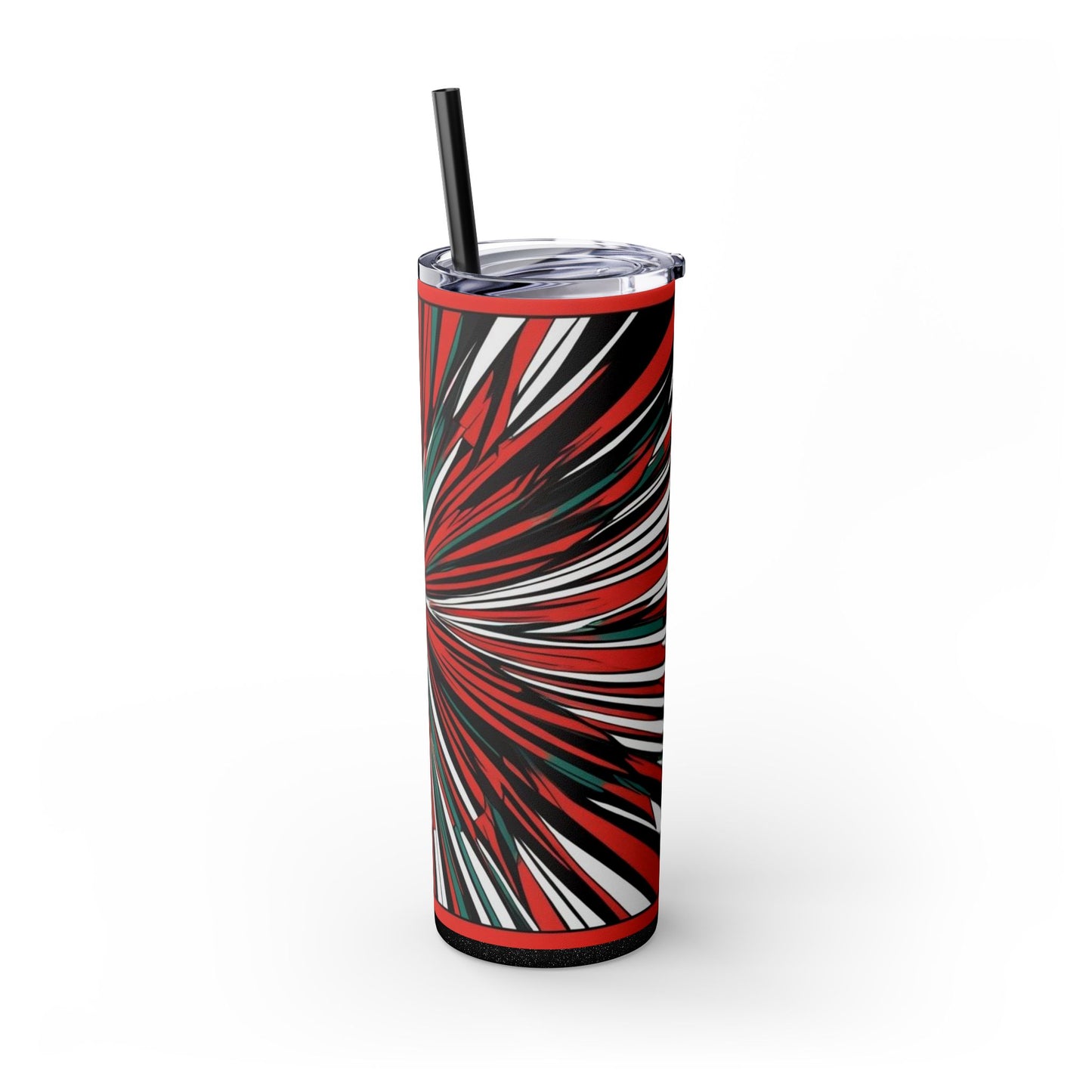 Optical Illusion Skinny Tumbler with Straw, 20oz