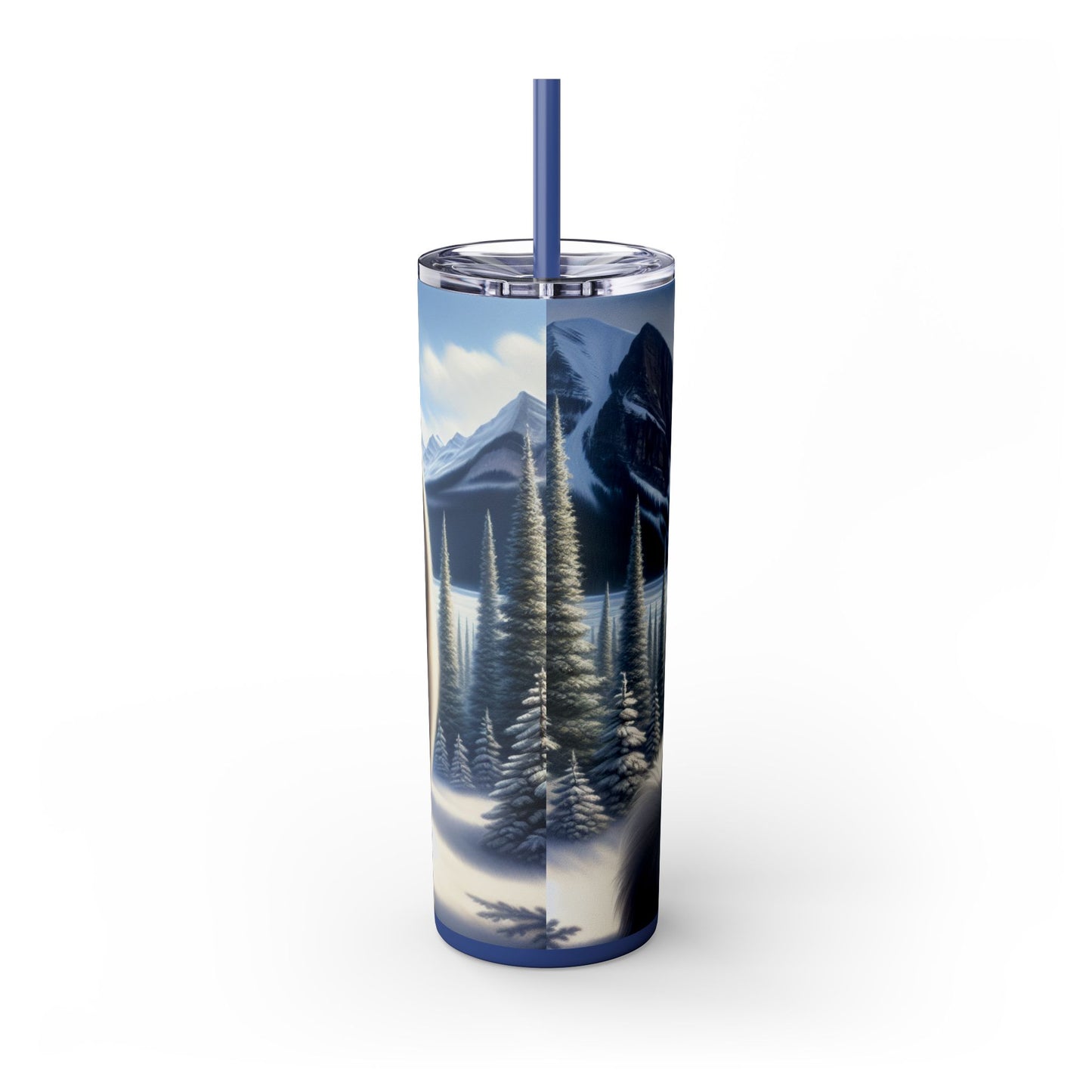 Canadian Eskimo Dog Tumbler with Straw, 20oz