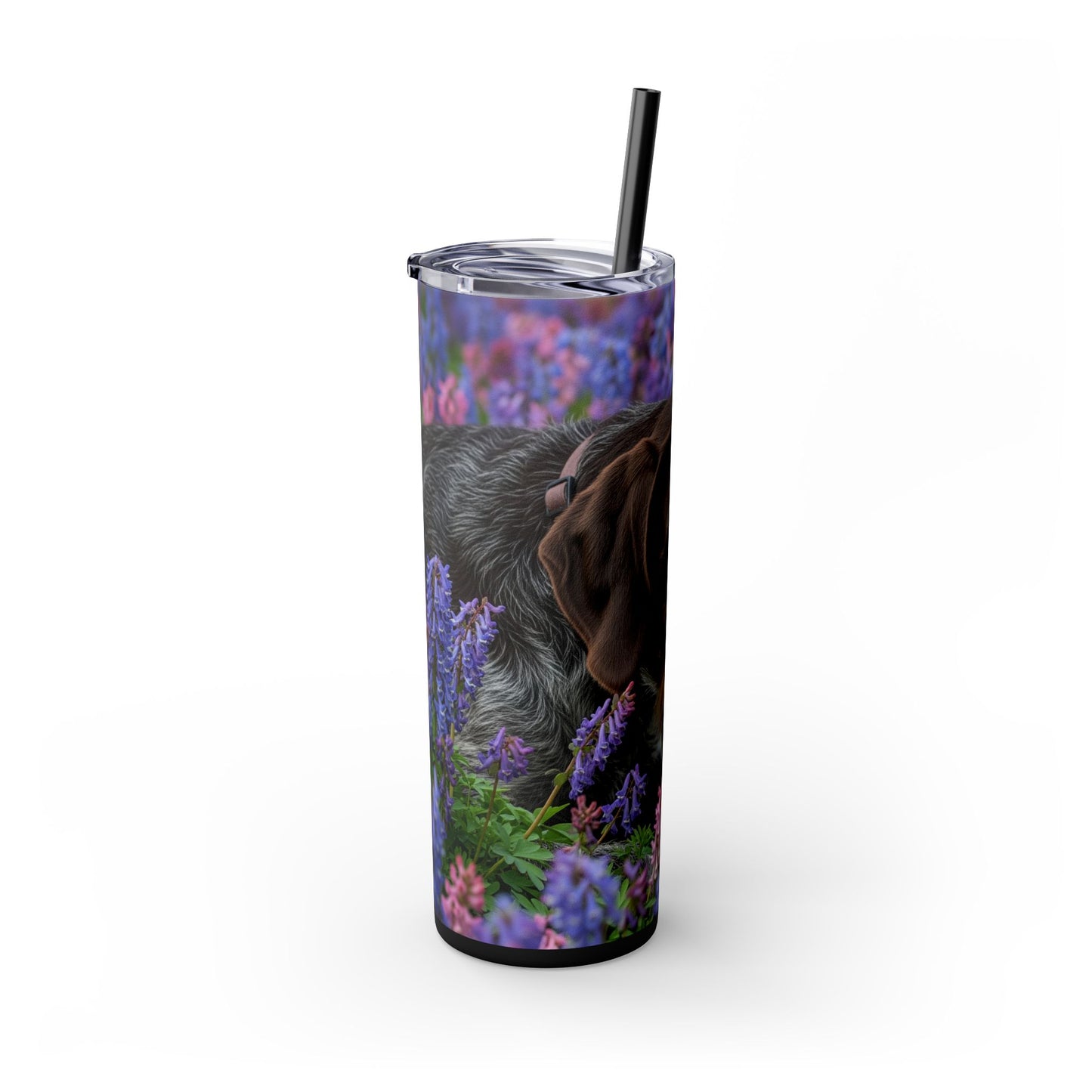 Wirehaired Slovakian Pointer Skinny Tumbler with Straw, 20oz