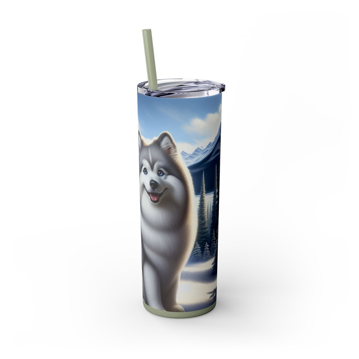 Canadian Eskimo Dog Tumbler with Straw, 20oz