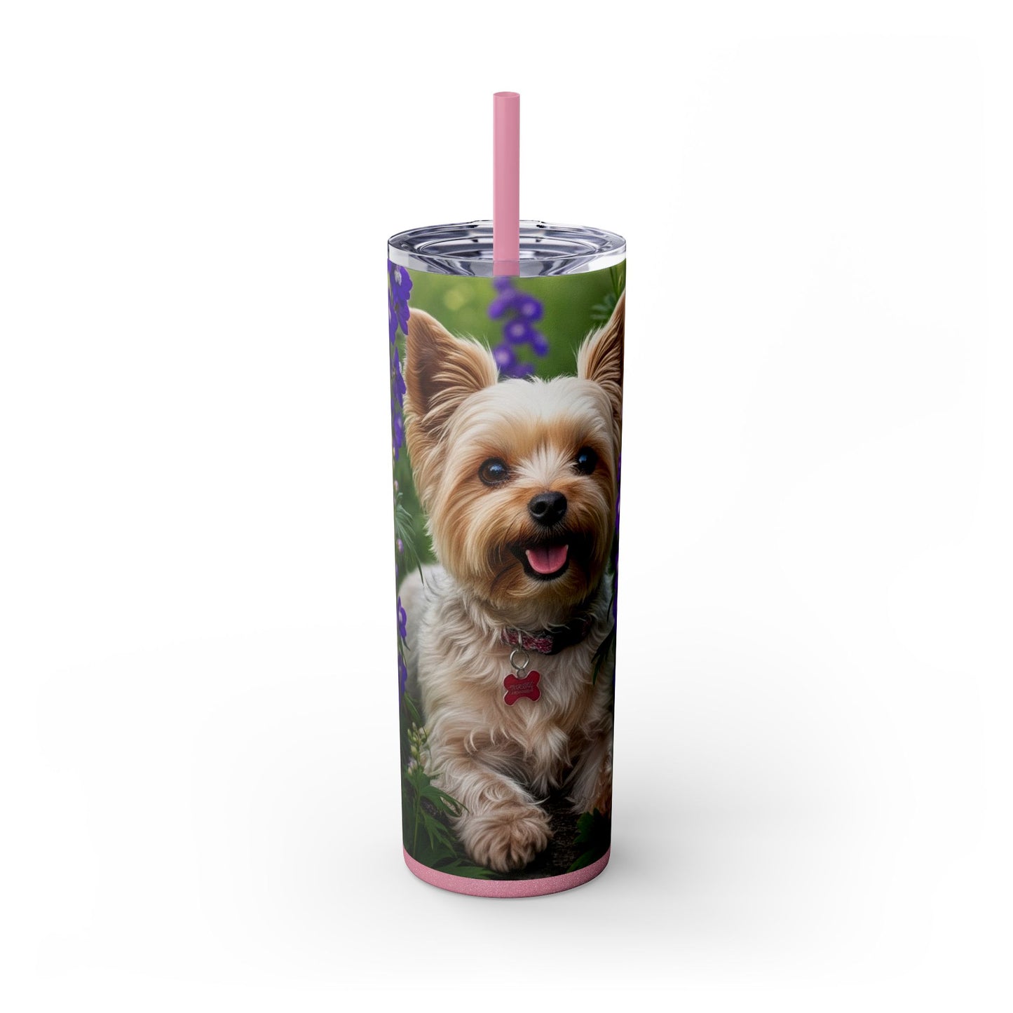 Yorkiepoo Tumbler with Straw, 20oz