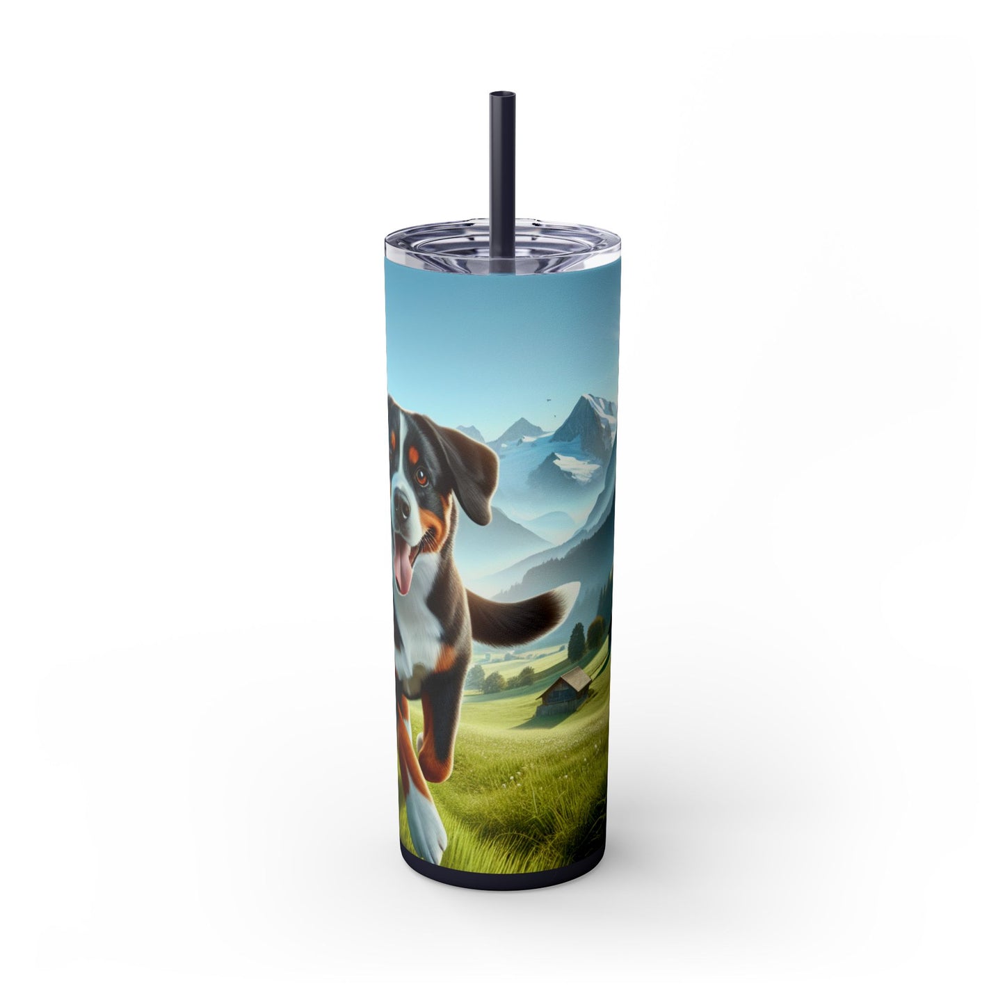 Entlebucher Mountain Dog Tumbler with Straw, 20oz