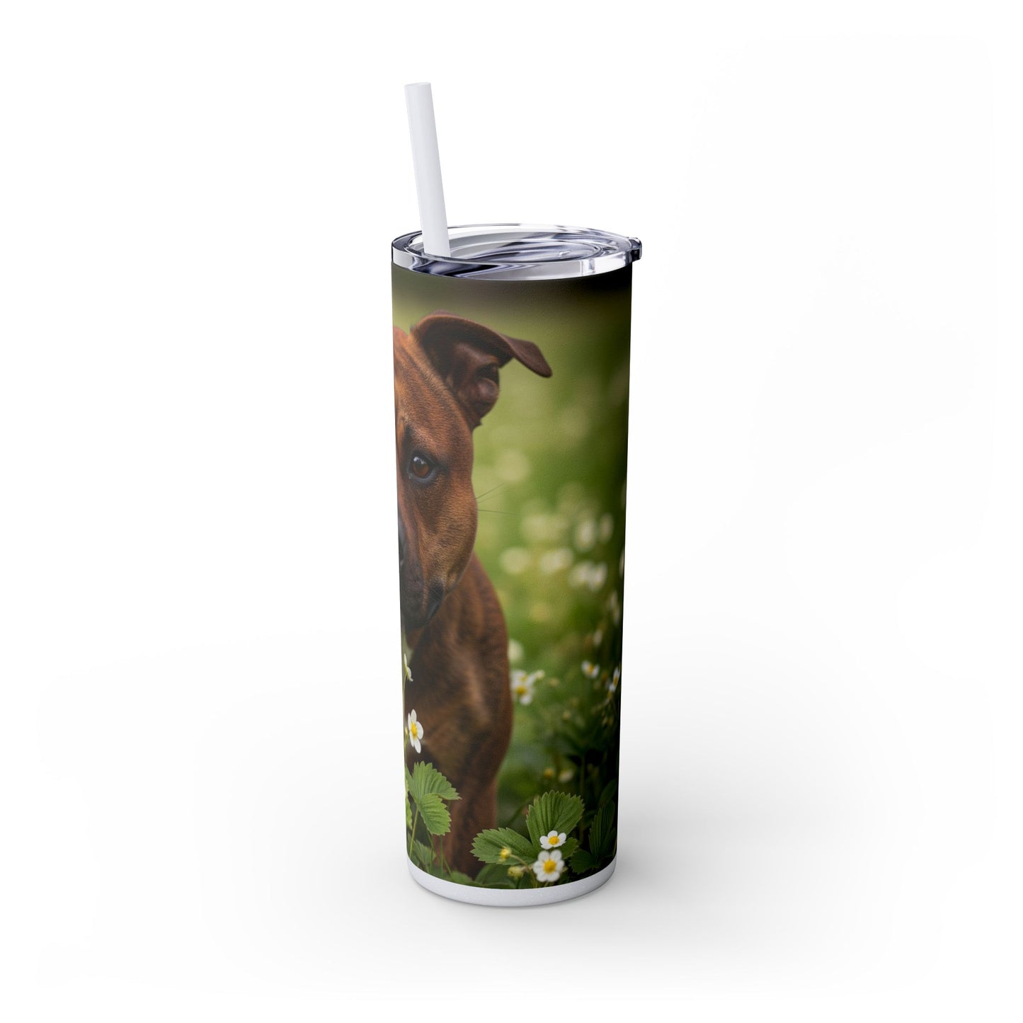 Staffordshire Bull Terrier Tumbler with Straw, 20oz