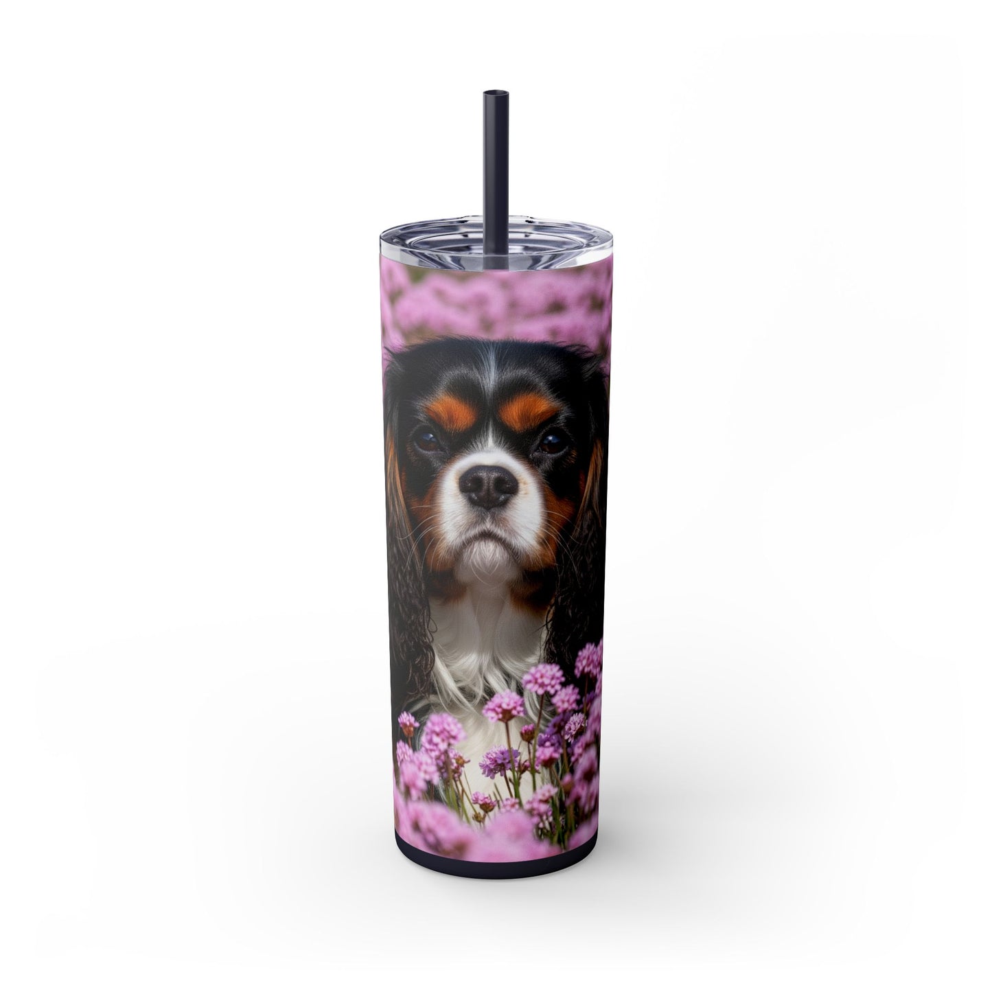 King Charles Spaniel Tumbler with Straw, 20oz