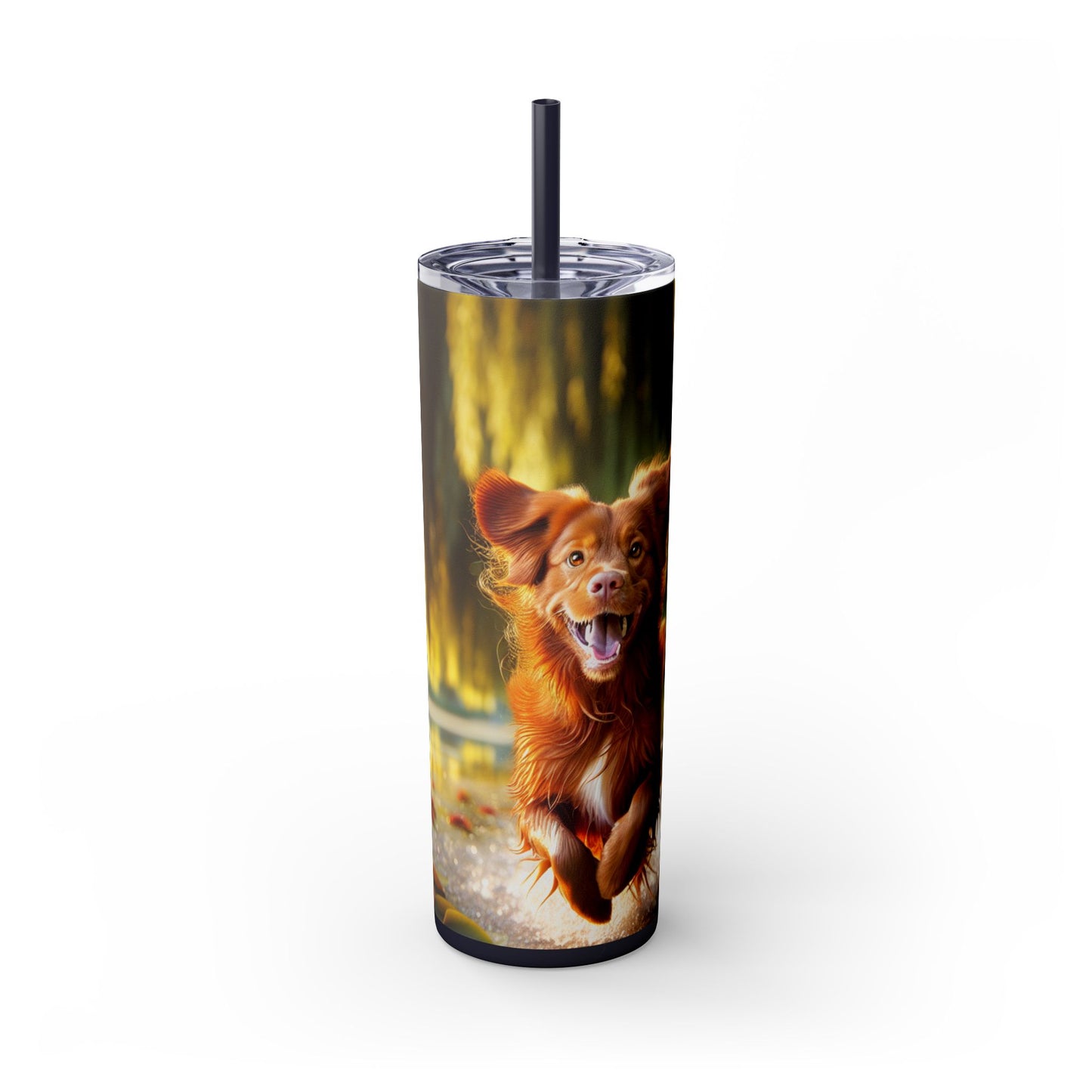 Nova Scotia Duck Trolling Retriever Skinny Tumbler with Straw, 20oz