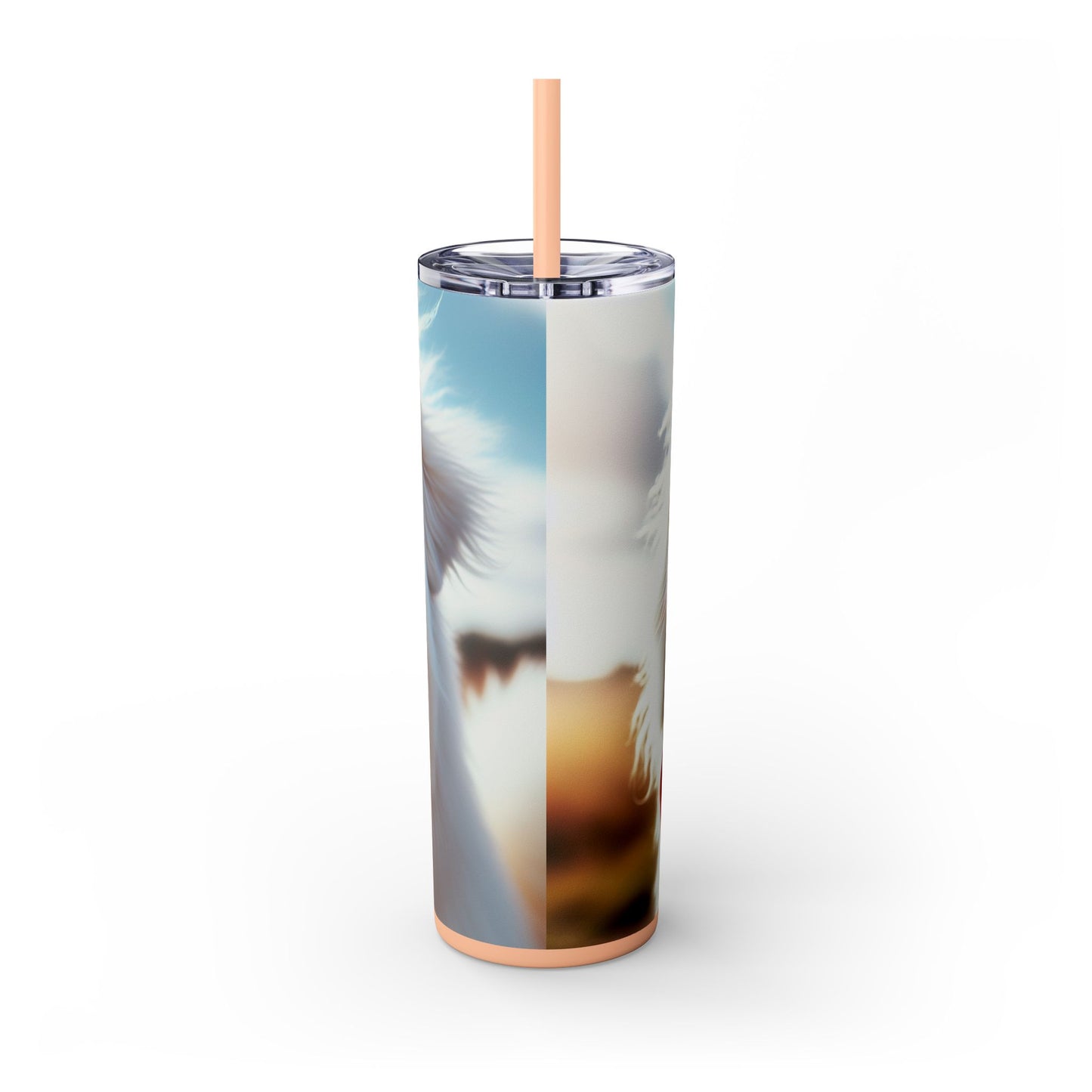 Pyrenean Mountain Dog Skinny Tumbler with Straw, 20oz