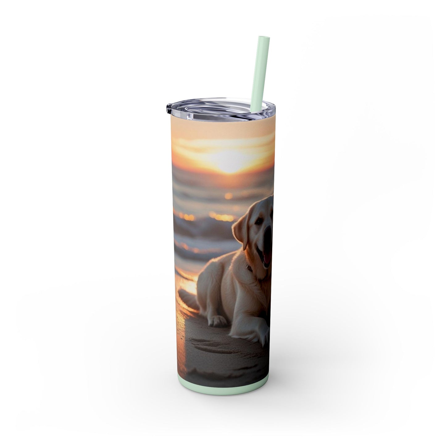 Labrador Retriever Love Skinny Tumbler with Straw, 20oz