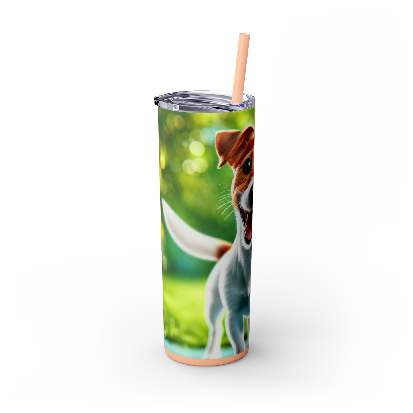 Jack Russell Terrier Tumbler with Straw, 20oz