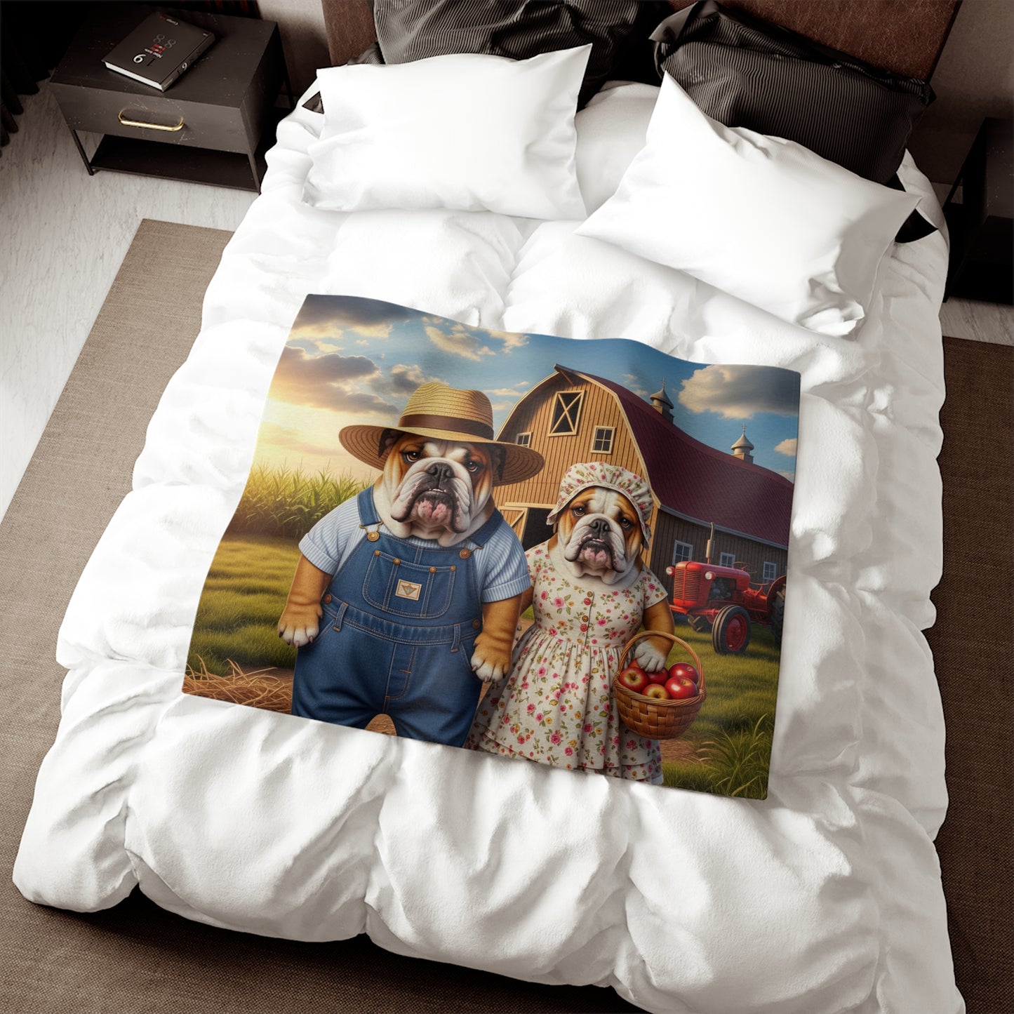 Bulldog Sweatshirt Blanket