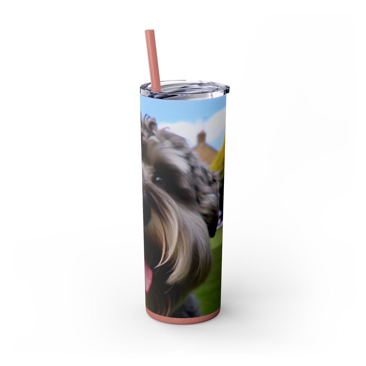 Schnoodle Skinny Tumbler with Straw, 20oz