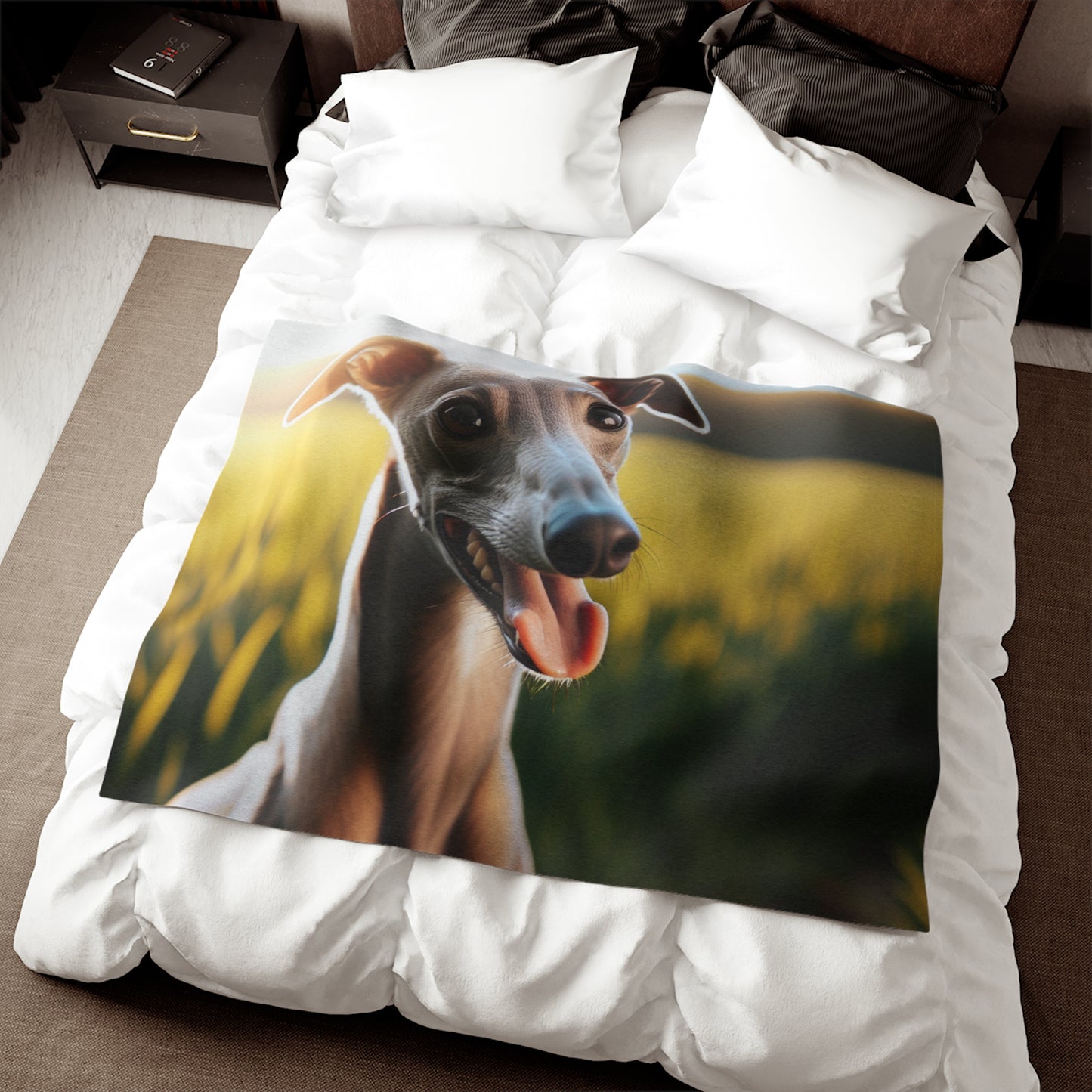 Greyhound Sweatshirt Blanket