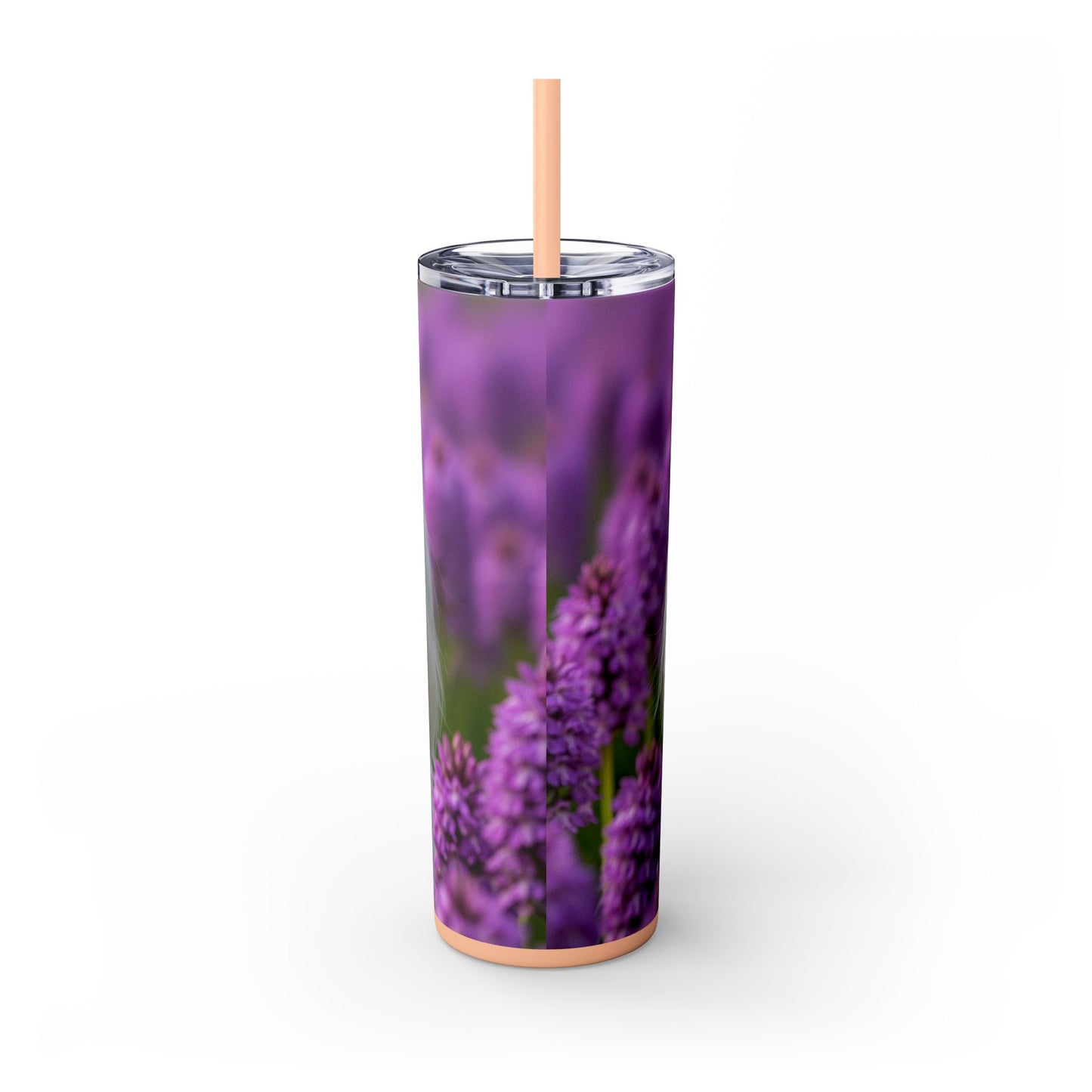 Maltese Skinny Tumbler with Straw, 20oz