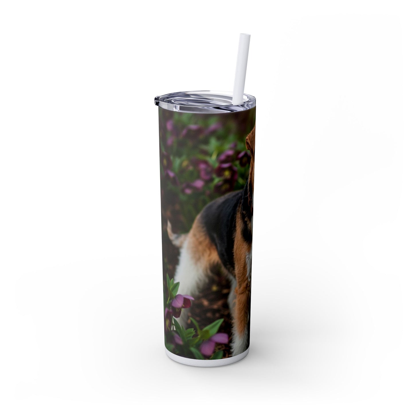 Wire Fox Terrier Skinny Tumbler with Straw, 20oz