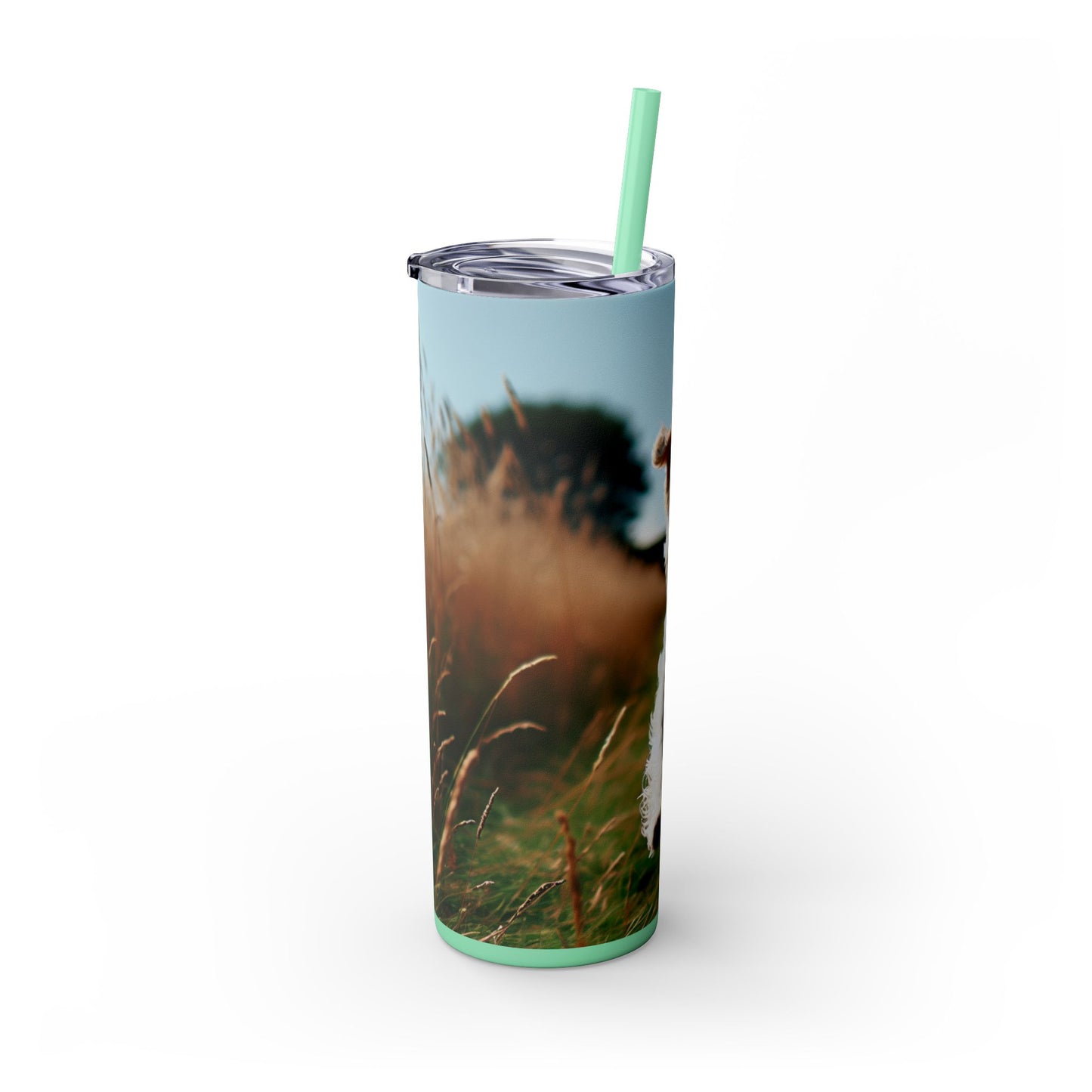 Tenterfield Terrier Skinny Tumbler with Straw, 20oz