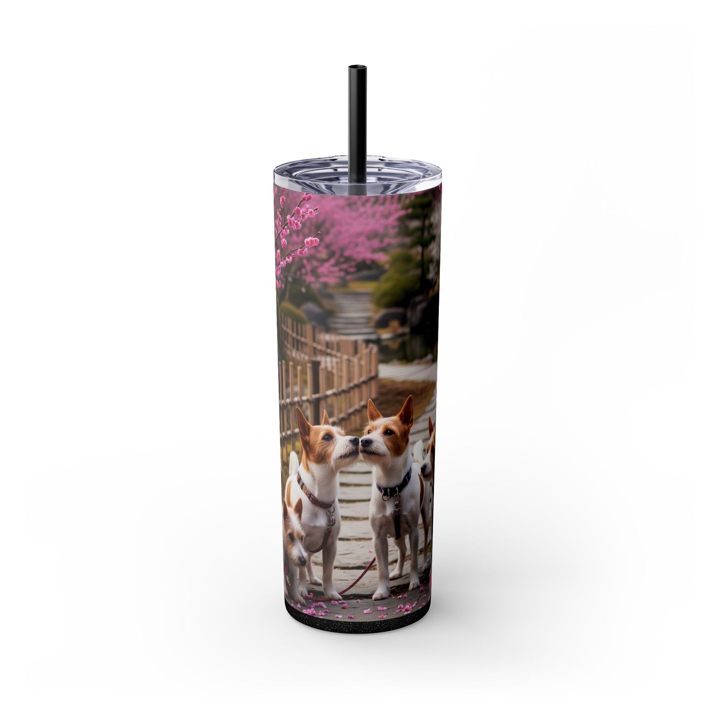 Japanese Terrier Tumbler with Straw, 20oz