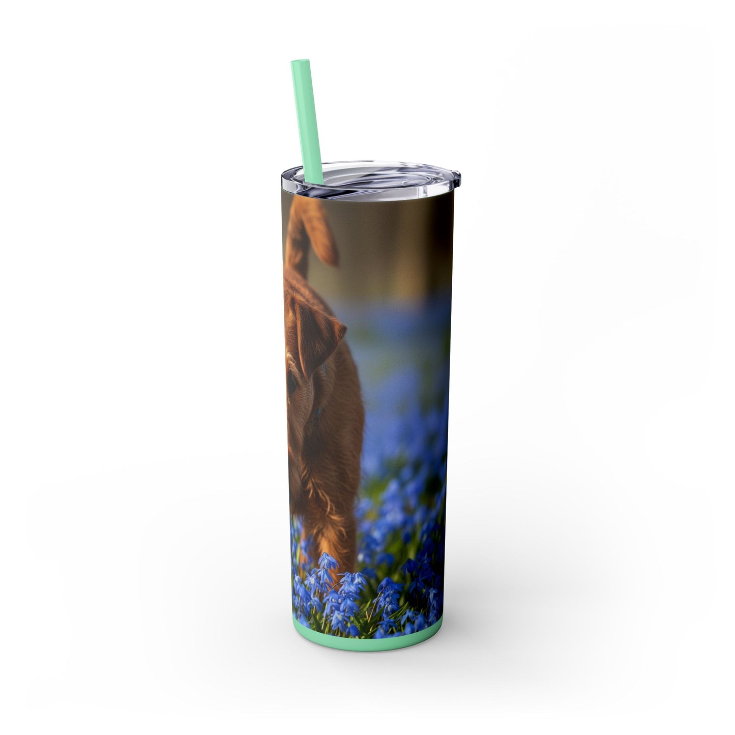 Irish Terrier Skinny Tumbler with Straw, 20oz