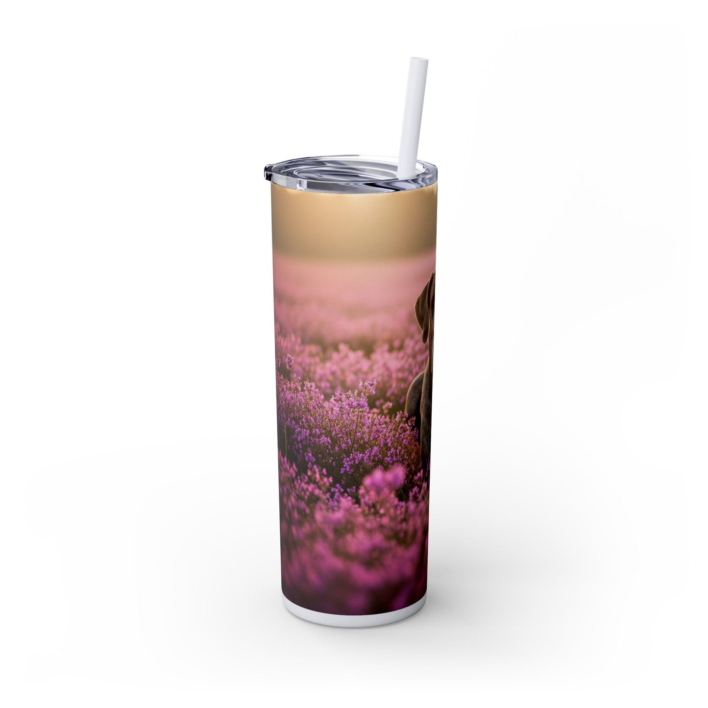 Great Dane Skinny Tumbler with Straw, 20oz