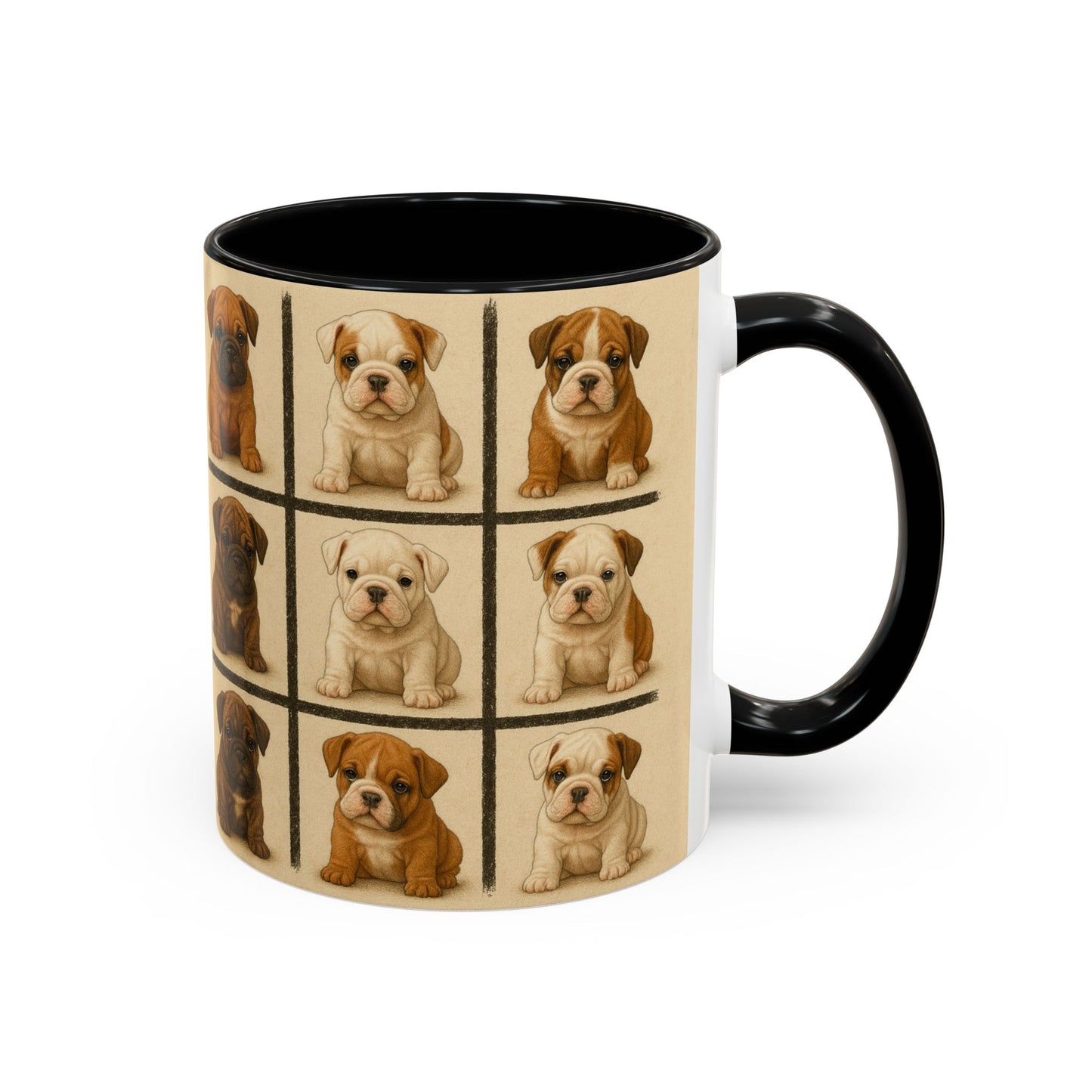 Bulldog puppies Accent Coffee Mug - Perfect Gift for Dog Lovers
