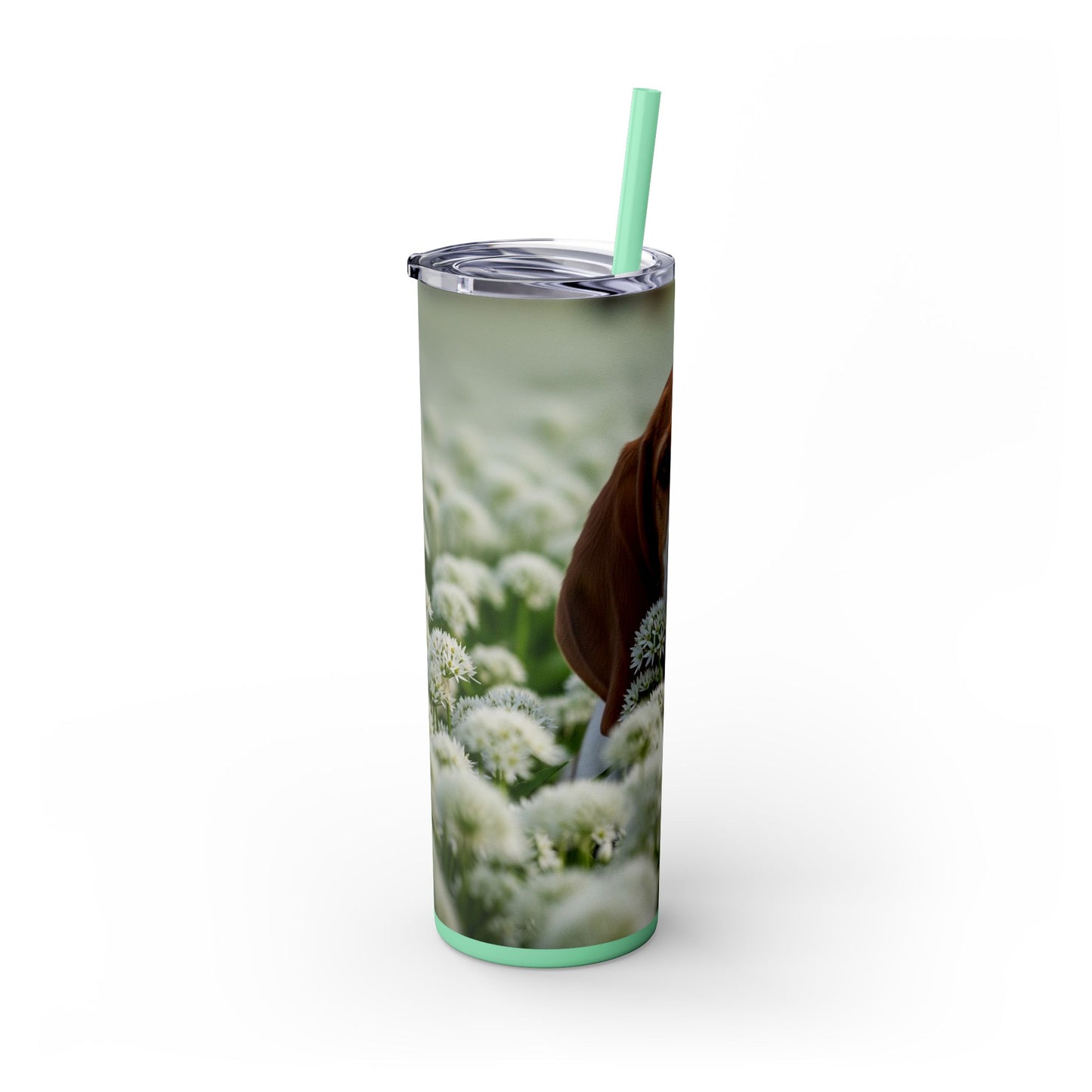 Petit Basset Griffon Vendeen Skinny Tumbler with Straw, 20oz