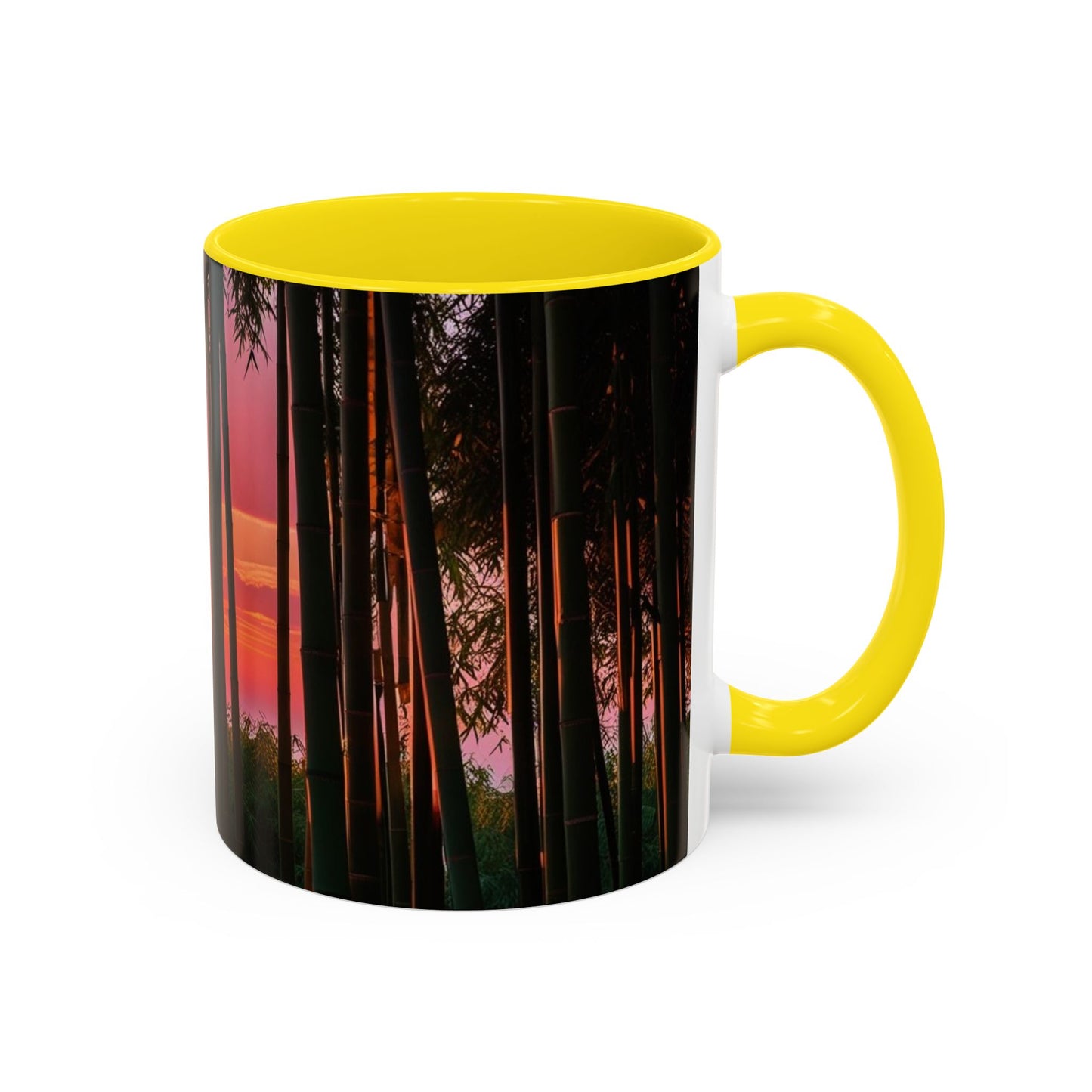 Bamboo Forest Sunrise Accent Coffee Mug - Perfect Gift for Dog Lovers