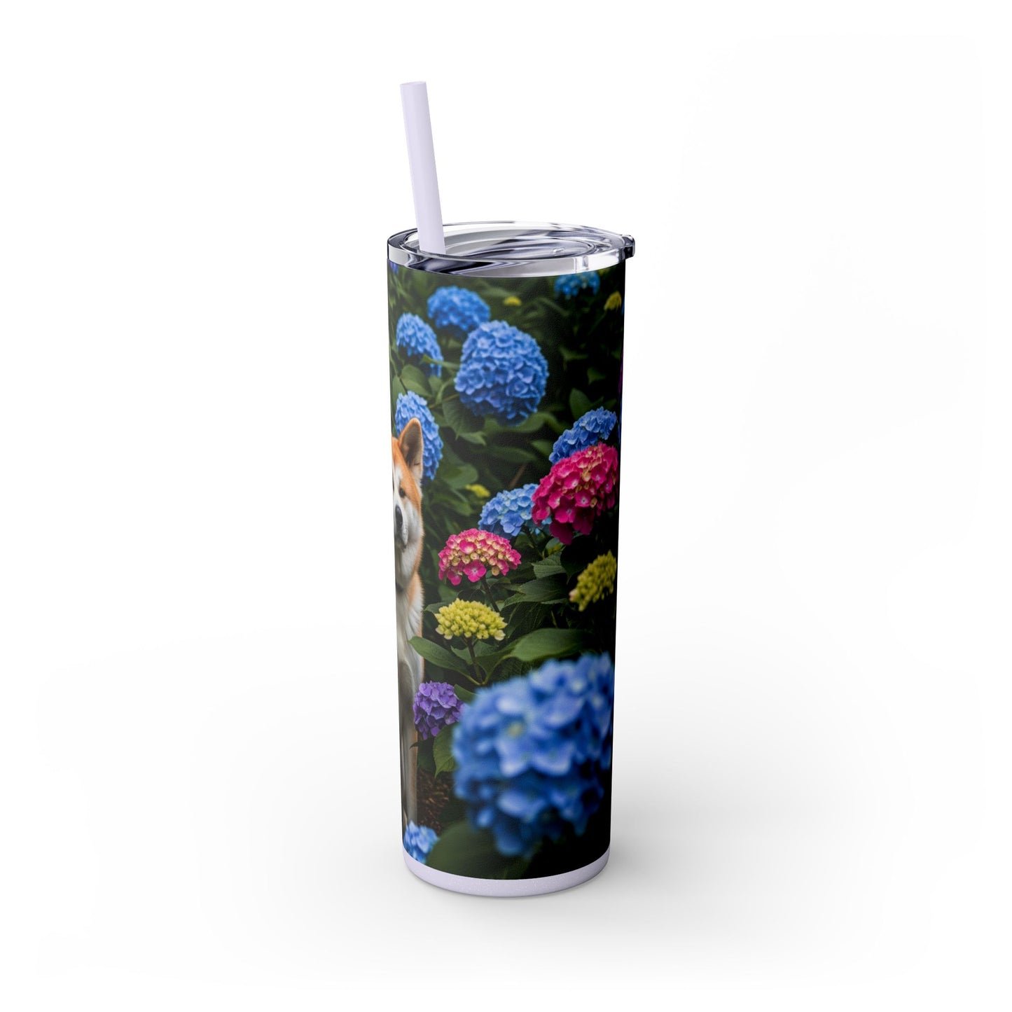 Akita Skinny Tumbler with Straw, 20oz