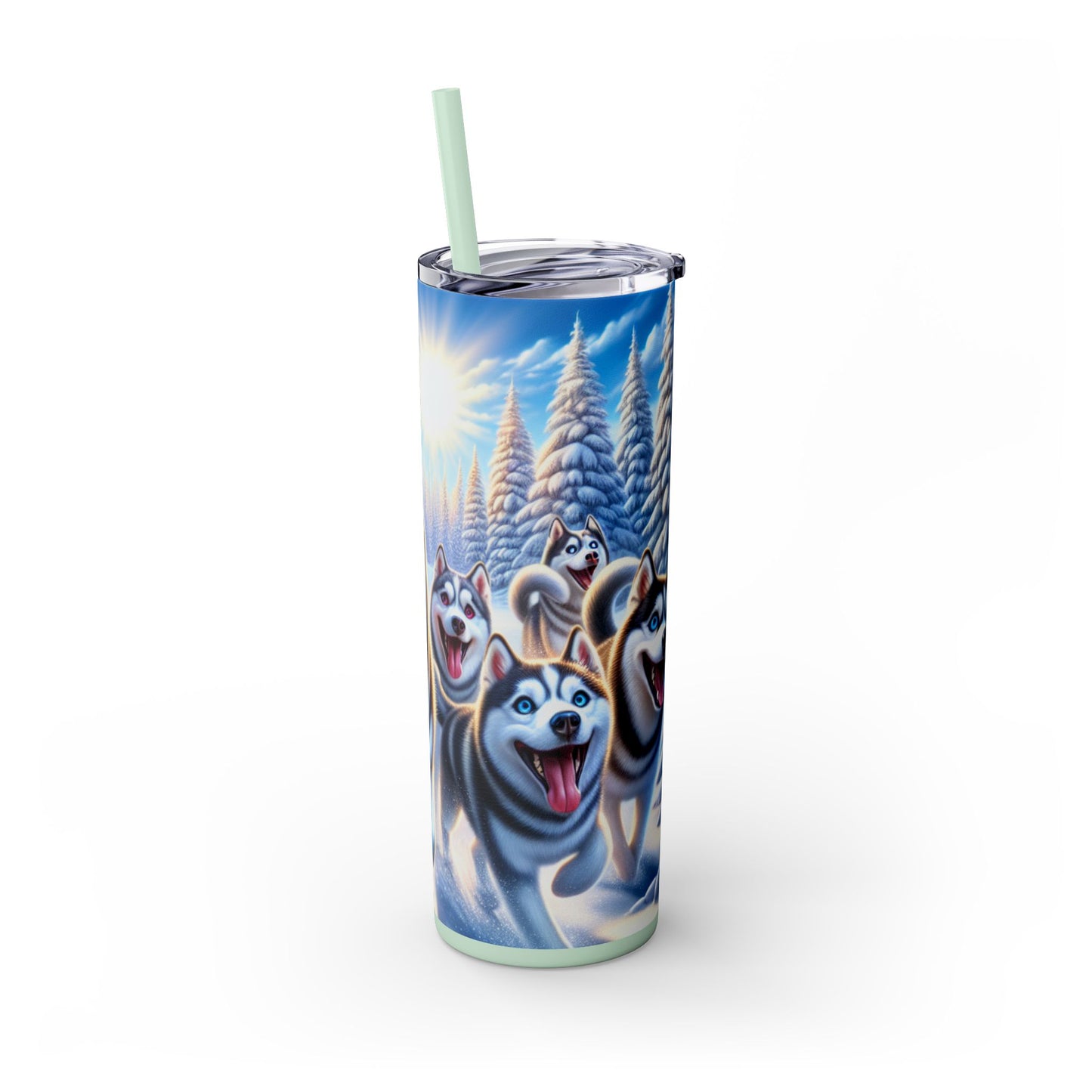 Siberian Husky Tumbler with Straw, 20oz