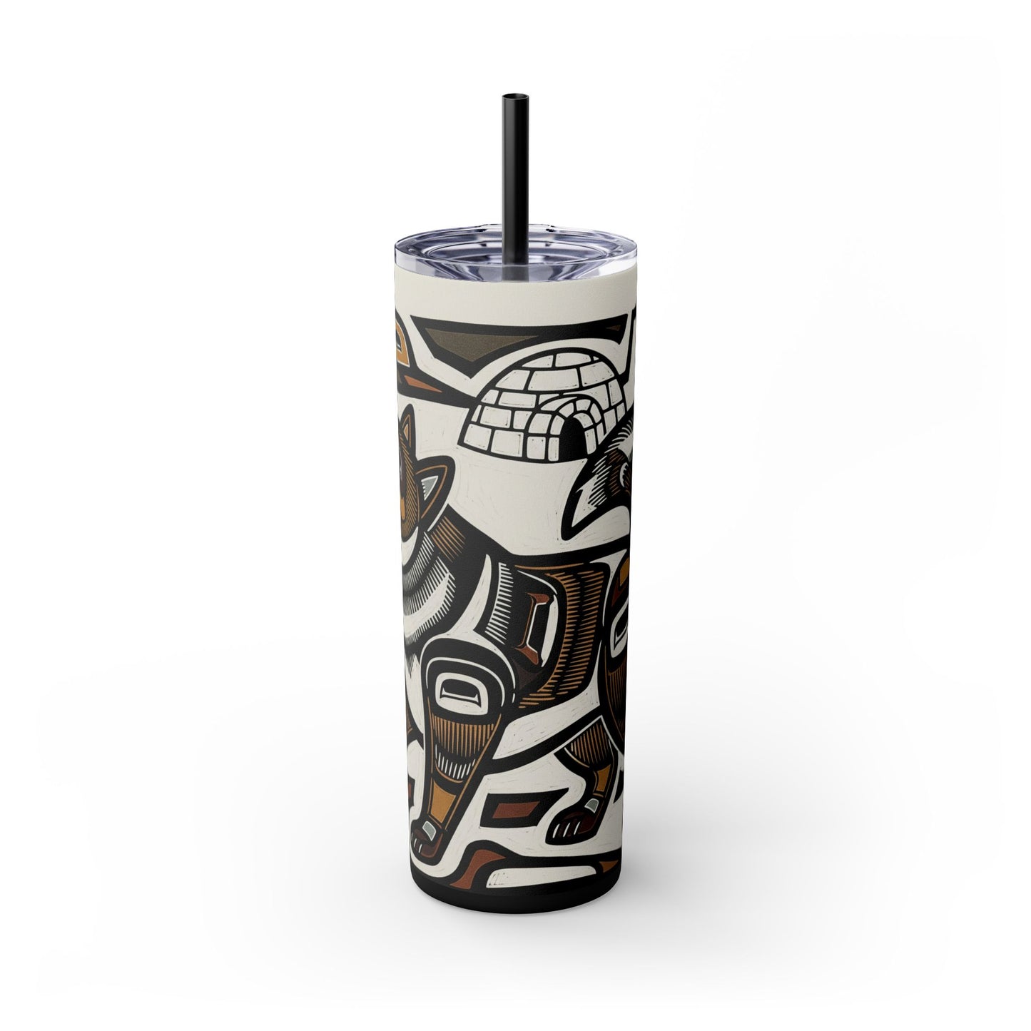 Canadian Eskimo Dog Tumbler with Straw, 20oz