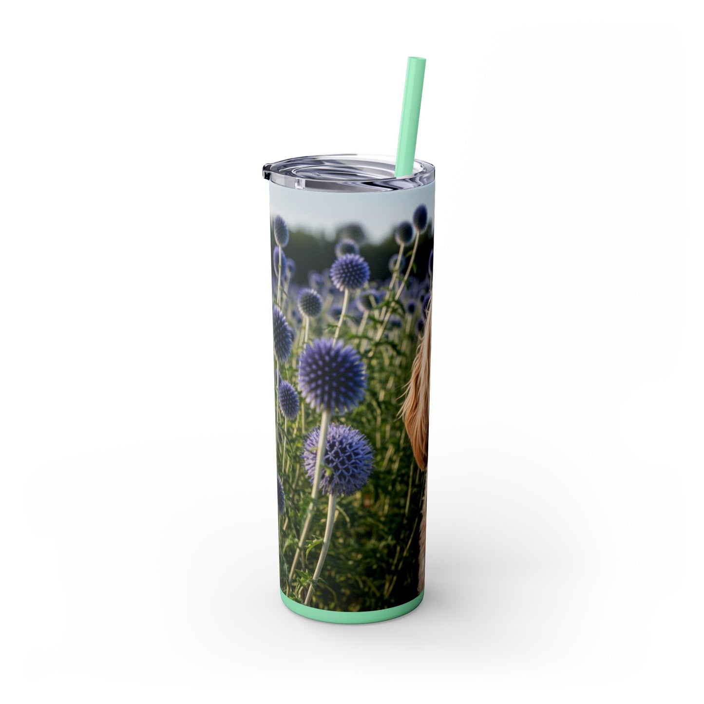 Spoodle Skinny Tumbler with Straw, 20oz