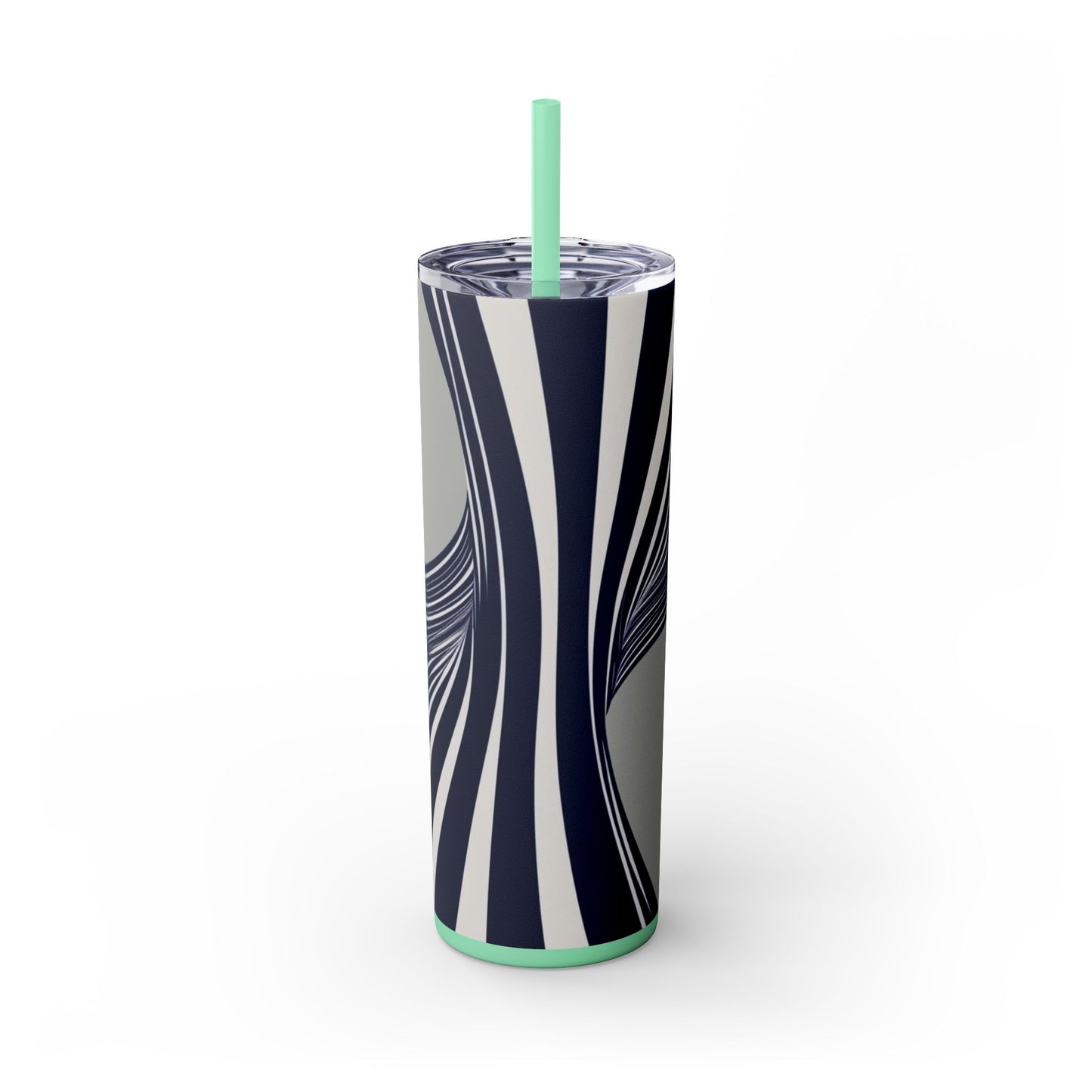 Optical Illusion Skinny Tumbler with Straw, 20oz