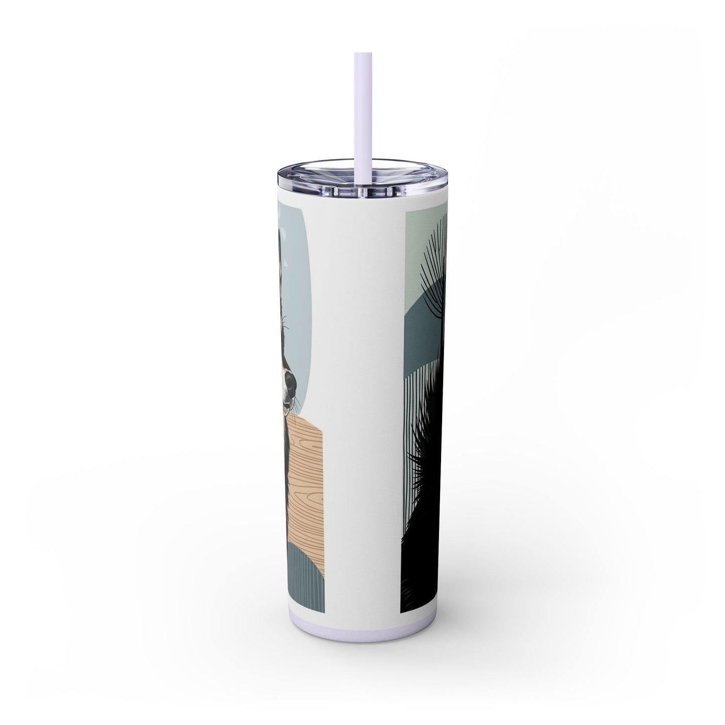 Swedish Lapphund Skinny Tumbler with Straw, 20oz
