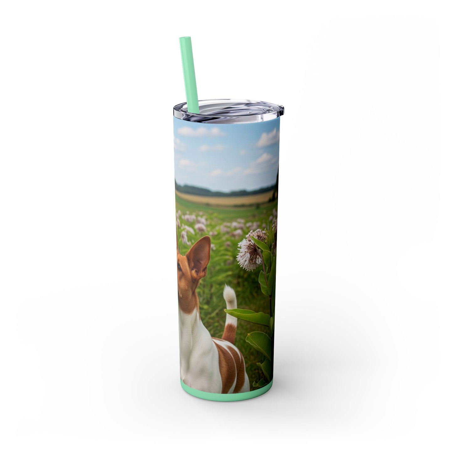 Rat Terrier Tumbler with Straw, 20oz