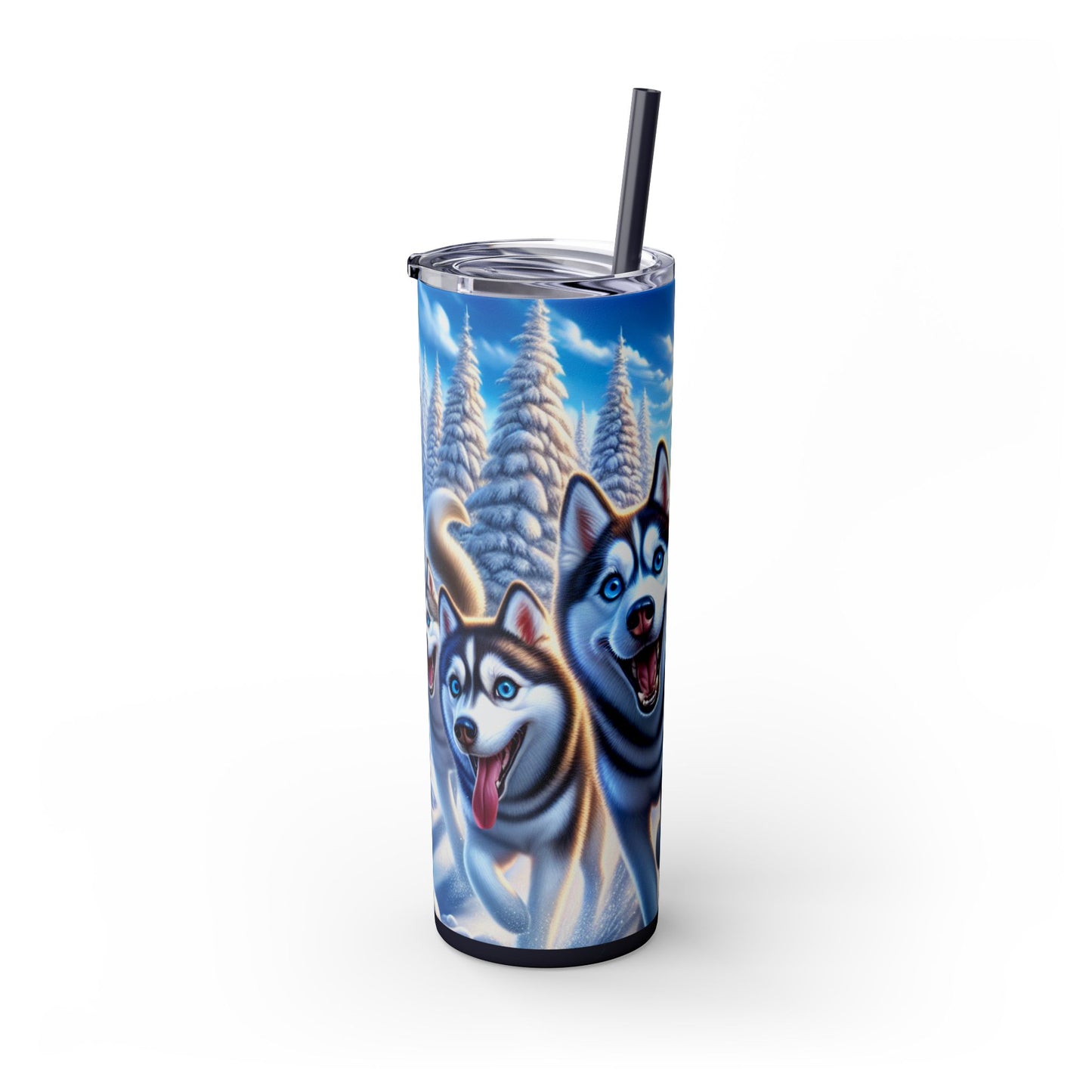 Siberian Husky Tumbler with Straw, 20oz