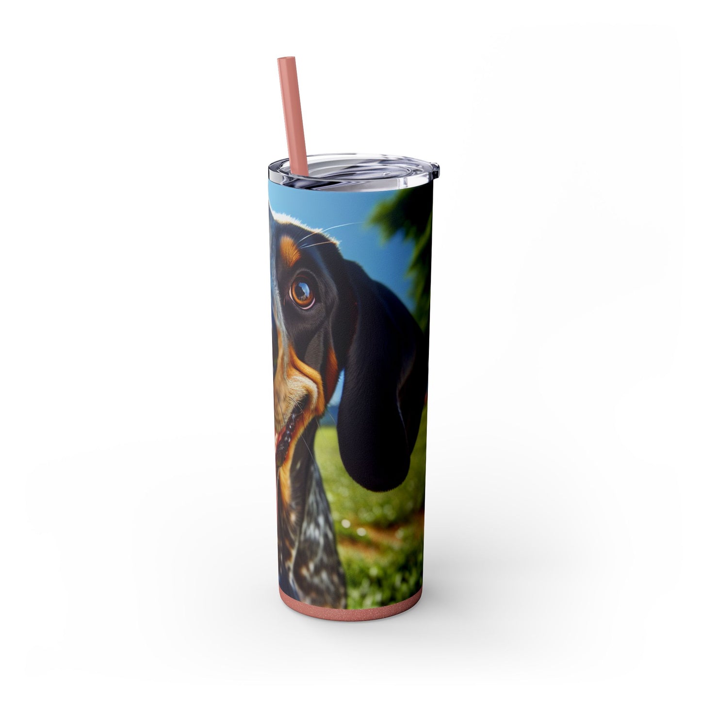 Bluetick Coonhound Tumbler with Straw, 20oz