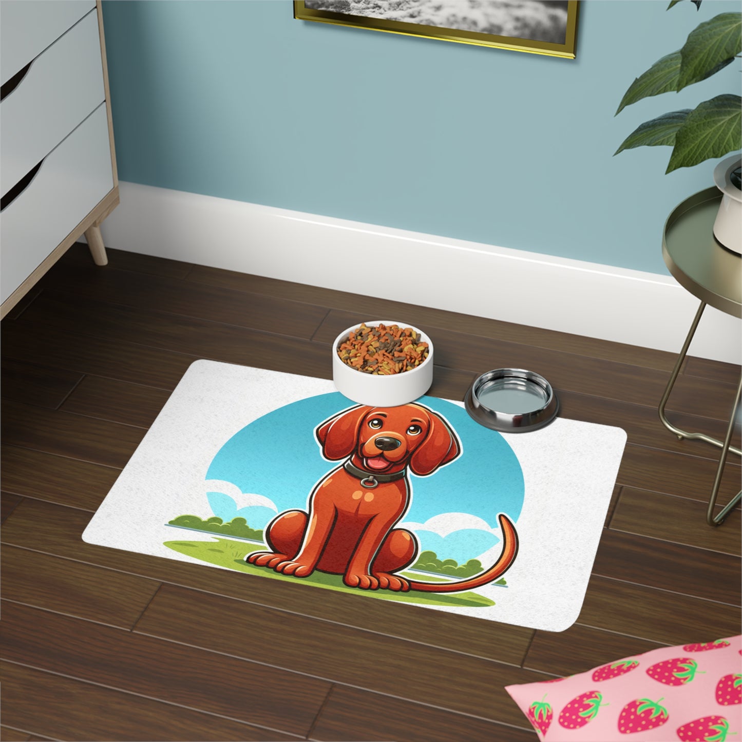 Pet Food Mat (12x18) - Redbone Coonhound