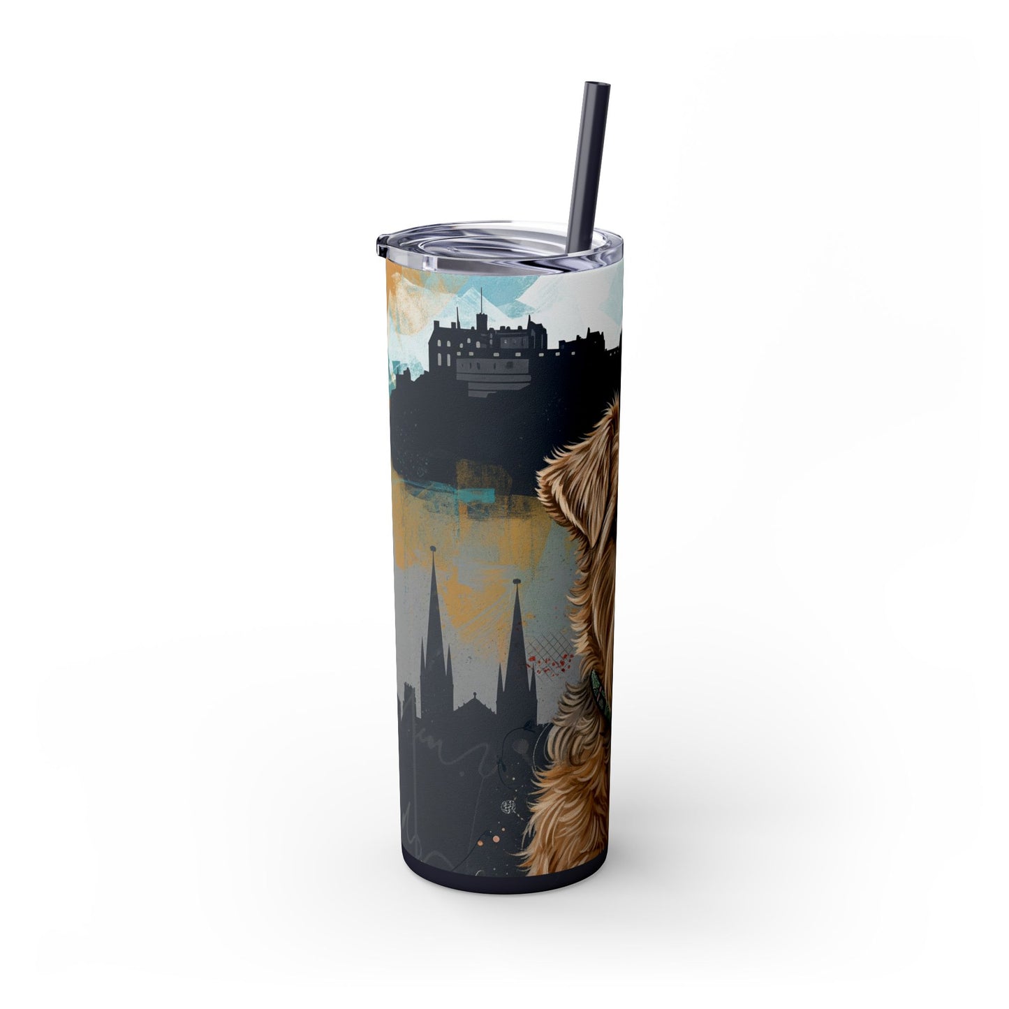 Glen of Imaal Terrier Skinny Tumbler with Straw, 20oz