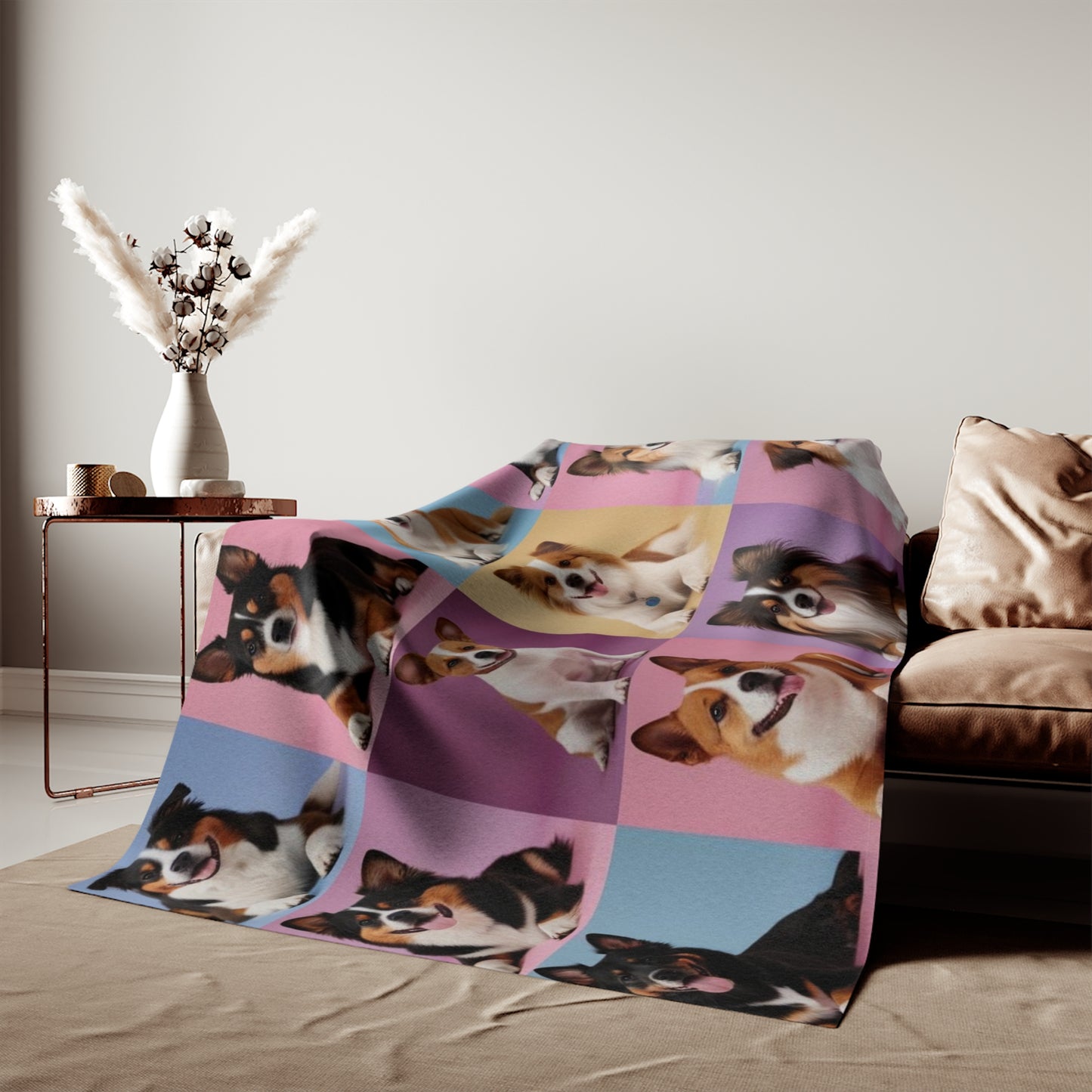 Pastel Dogs Sweatshirt Blanket