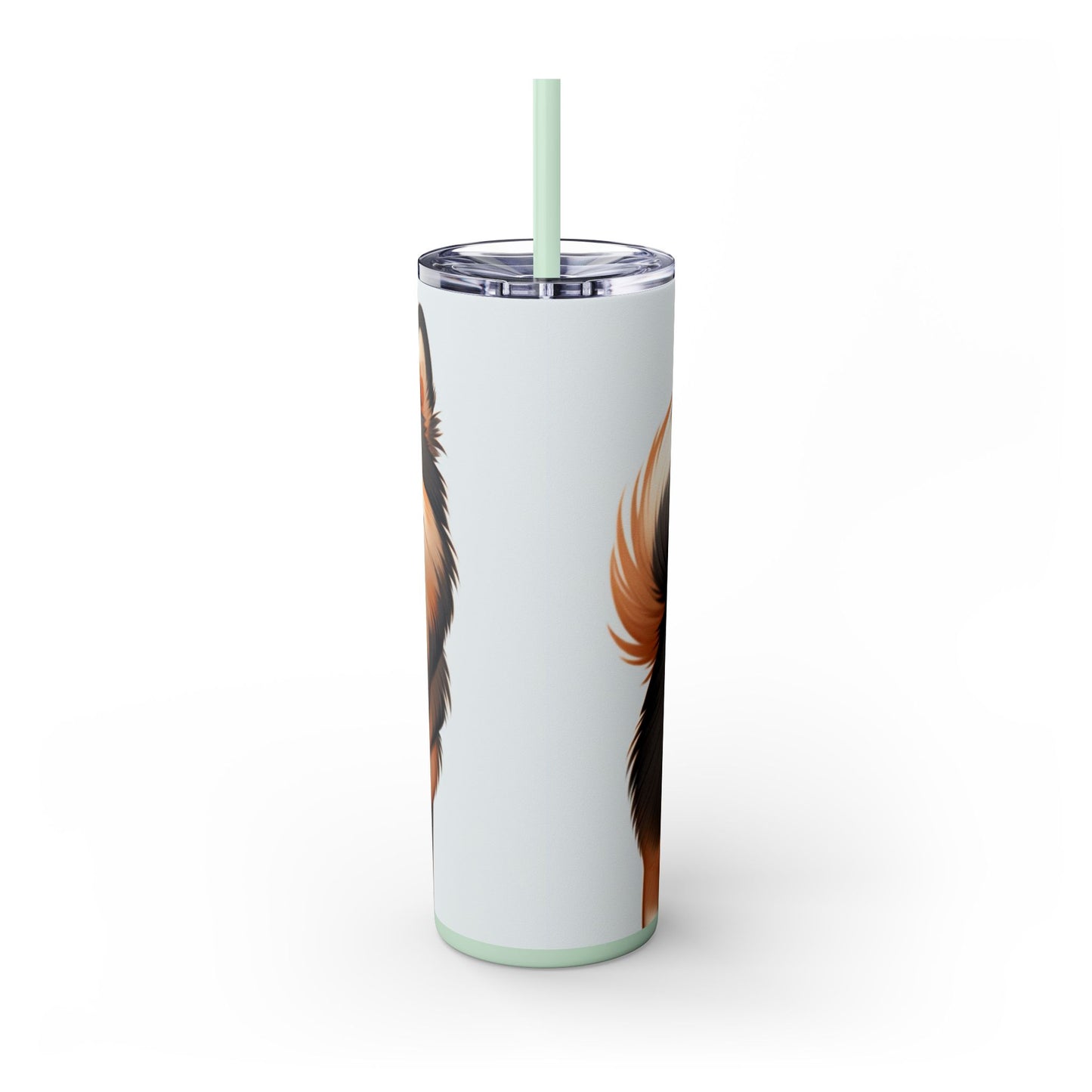 Swedish Vallhund Skinny Tumbler with Straw, 20oz