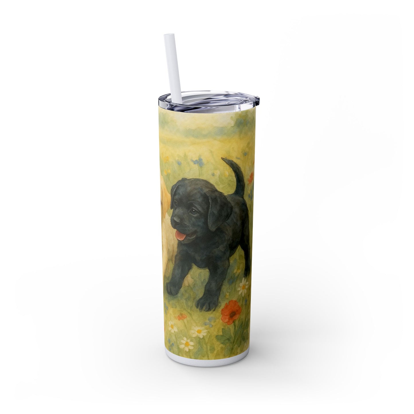 Labrador Retriever puppies Tumbler with Straw, 20oz