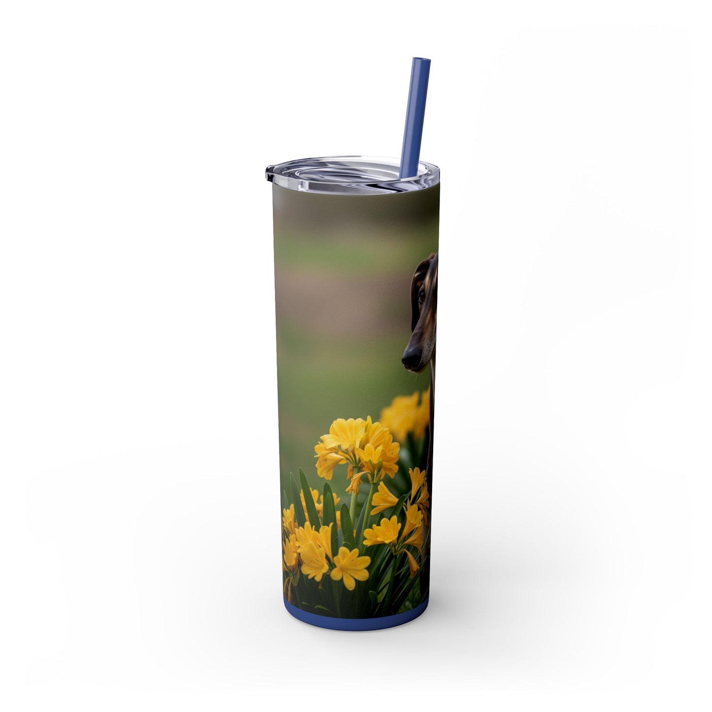 Sloughi Skinny Tumbler with Straw, 20oz