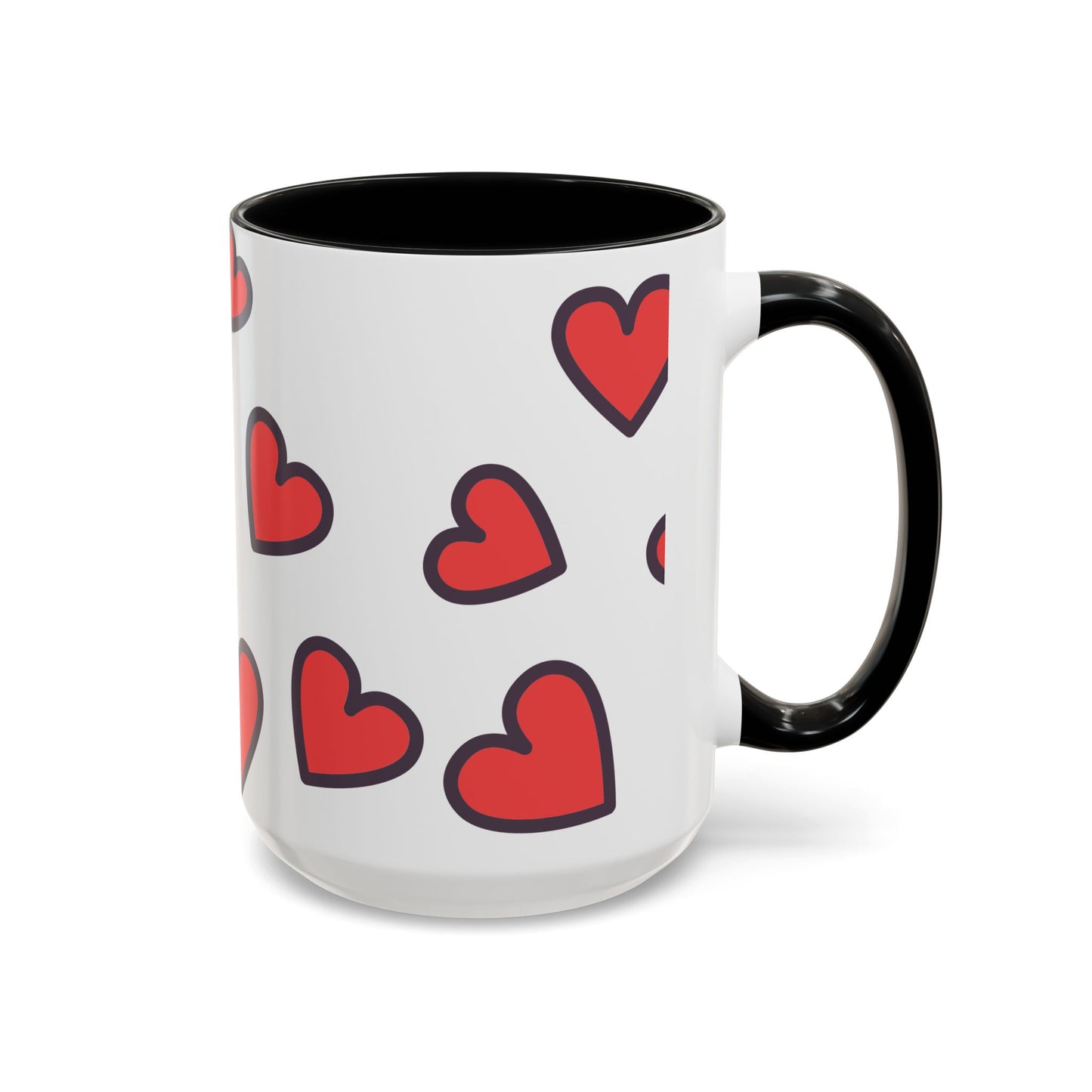 Hearts Accent Coffee Mug - Perfect Gift for Dog Lovers