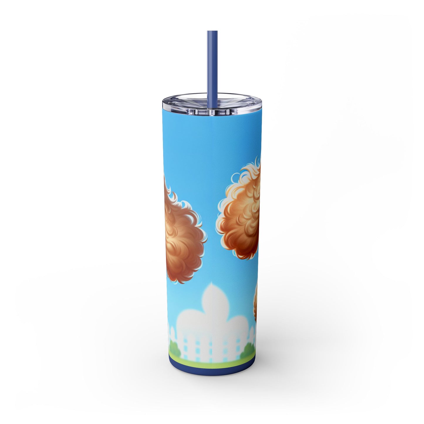 Miniature Poodle Tumbler with Straw, 20oz