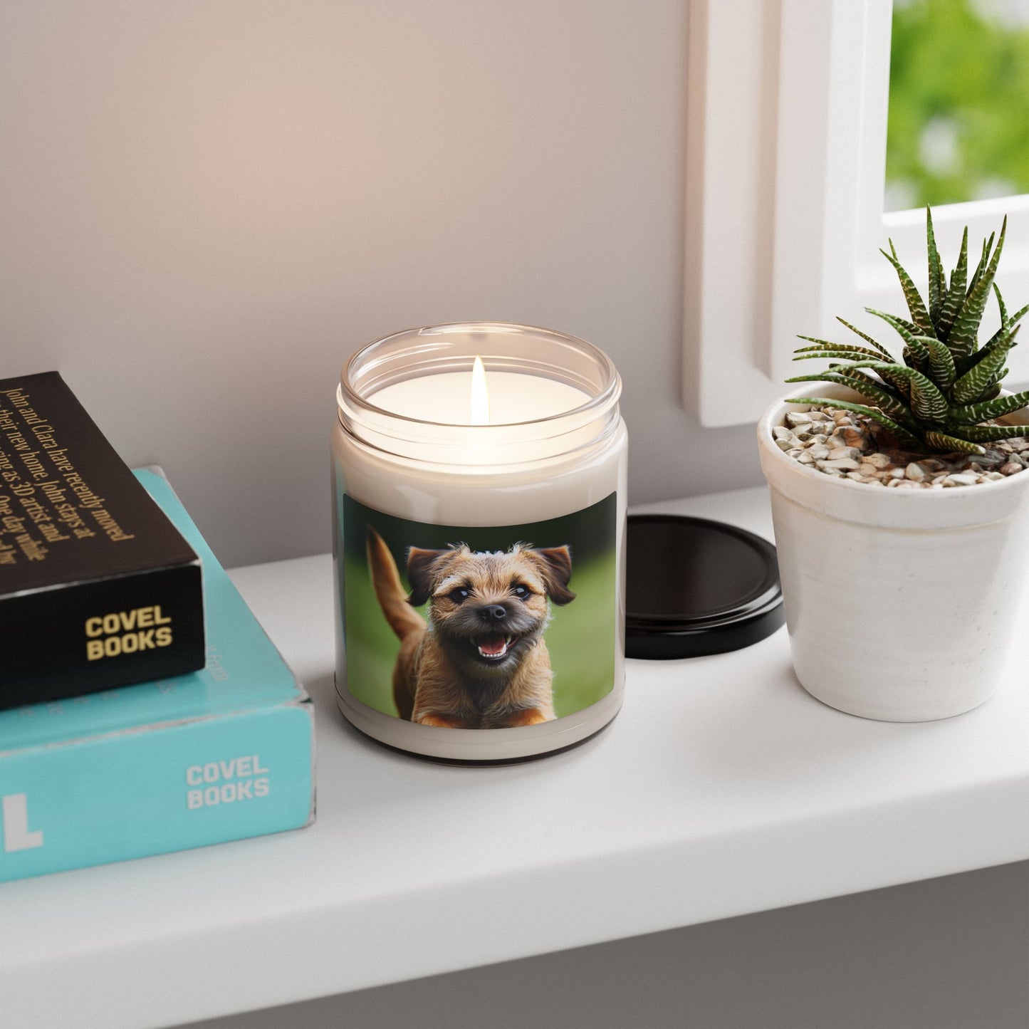 Vela de soja perfumada Border Terrier, 9 oz