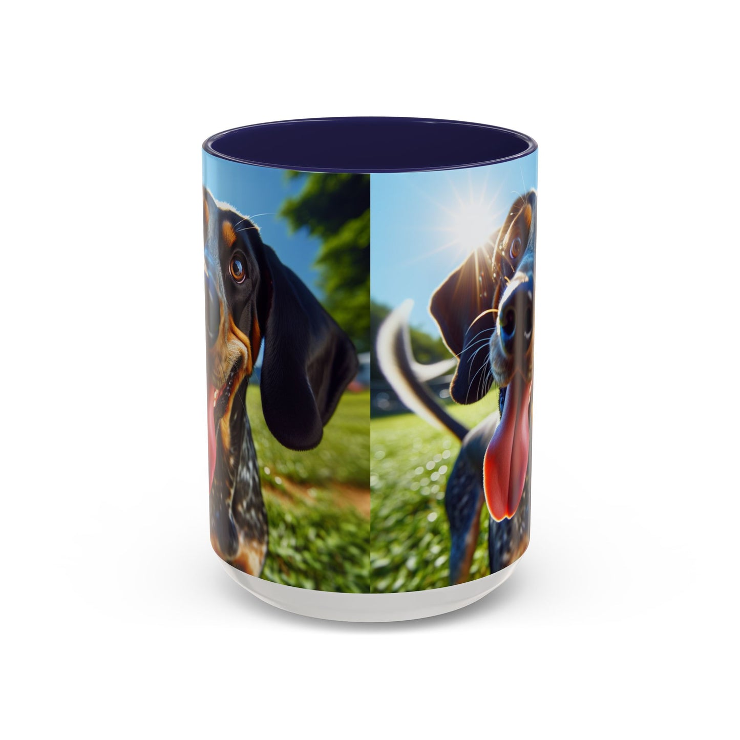 Bluetick Coonhound Accent Coffee Mug - Perfect Gift for Dog Lovers