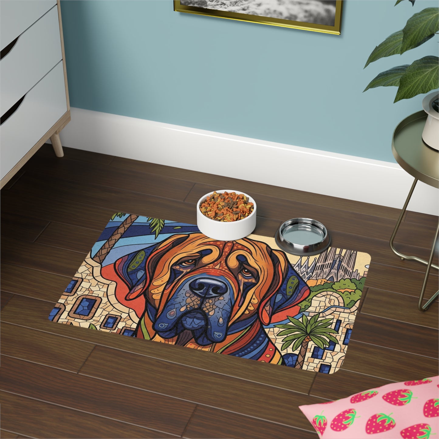 Pet Food Mat (12x18) - Spanish Mastiff