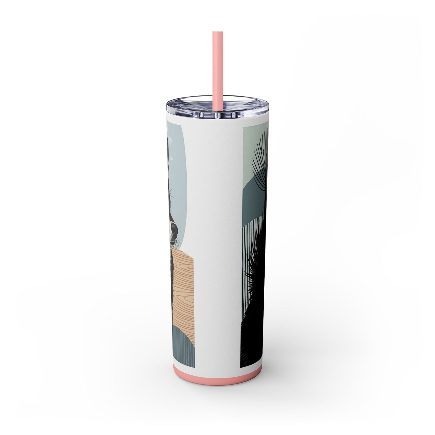 Swedish Lapphund Skinny Tumbler with Straw, 20oz